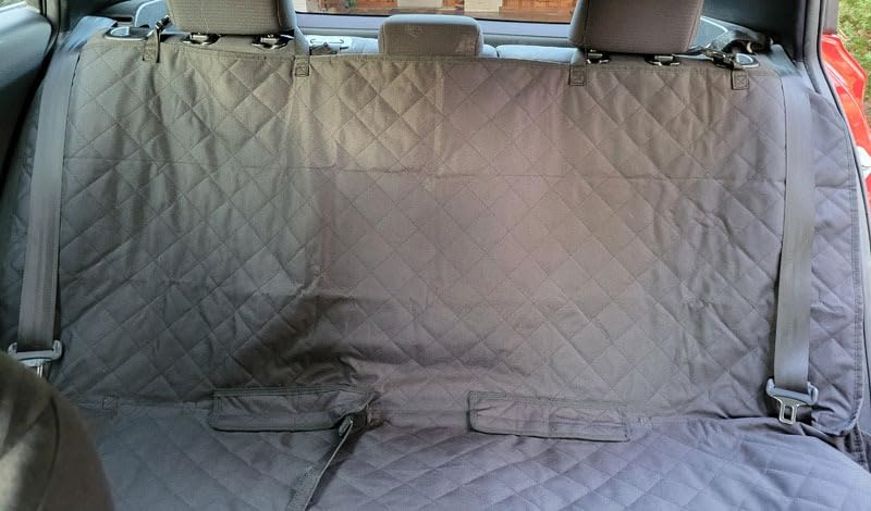 VIEWPETS Bench Car Seat Cover Protector, Waterproof Heavy-Duty, Grey | Nonslip Dog Back Seat Cover Protect from Mud, Spills, Scratches, Machine Washable, Universal Fit for Vehicles, Trucks & SUVs customer photo 2