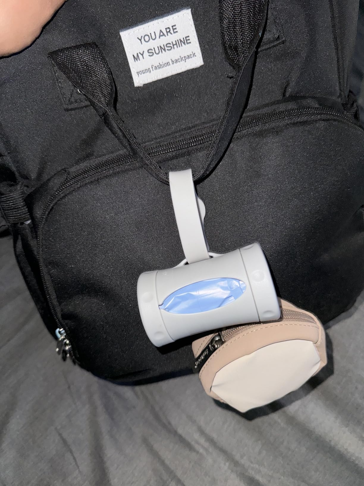 Ubbi Retractable Bag Dispenser for Diaper Bag Value Set, Gray customer photo 2