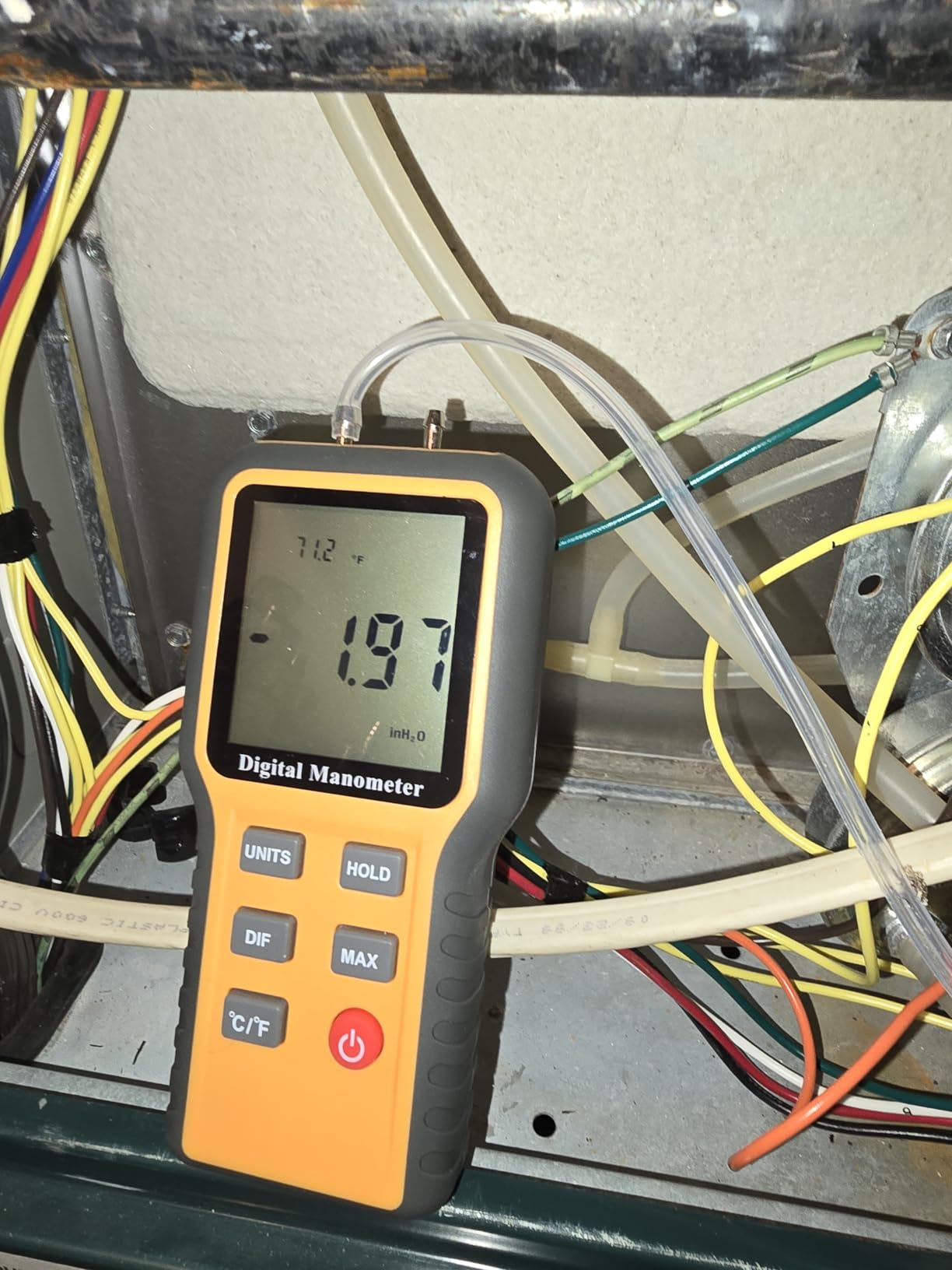 Manometer, Professional Air Pressure Meter, Dual-Port HVAC | Digital Manometer, Gas Pressure Tester, 12 Selectable Units Differential Pressure Gauge, (Included Battery) customer photo 2