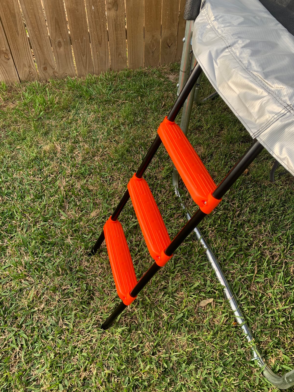 N1Fit Trampoline Ladder - Universal 3-Step Trampoline Steps Supporting up to 220 lbs - Powder Coated & UV Treated Trampoline Stairs Accessories for Kids All Weather Exposure - Sturdy & Safe Design customer photo 2