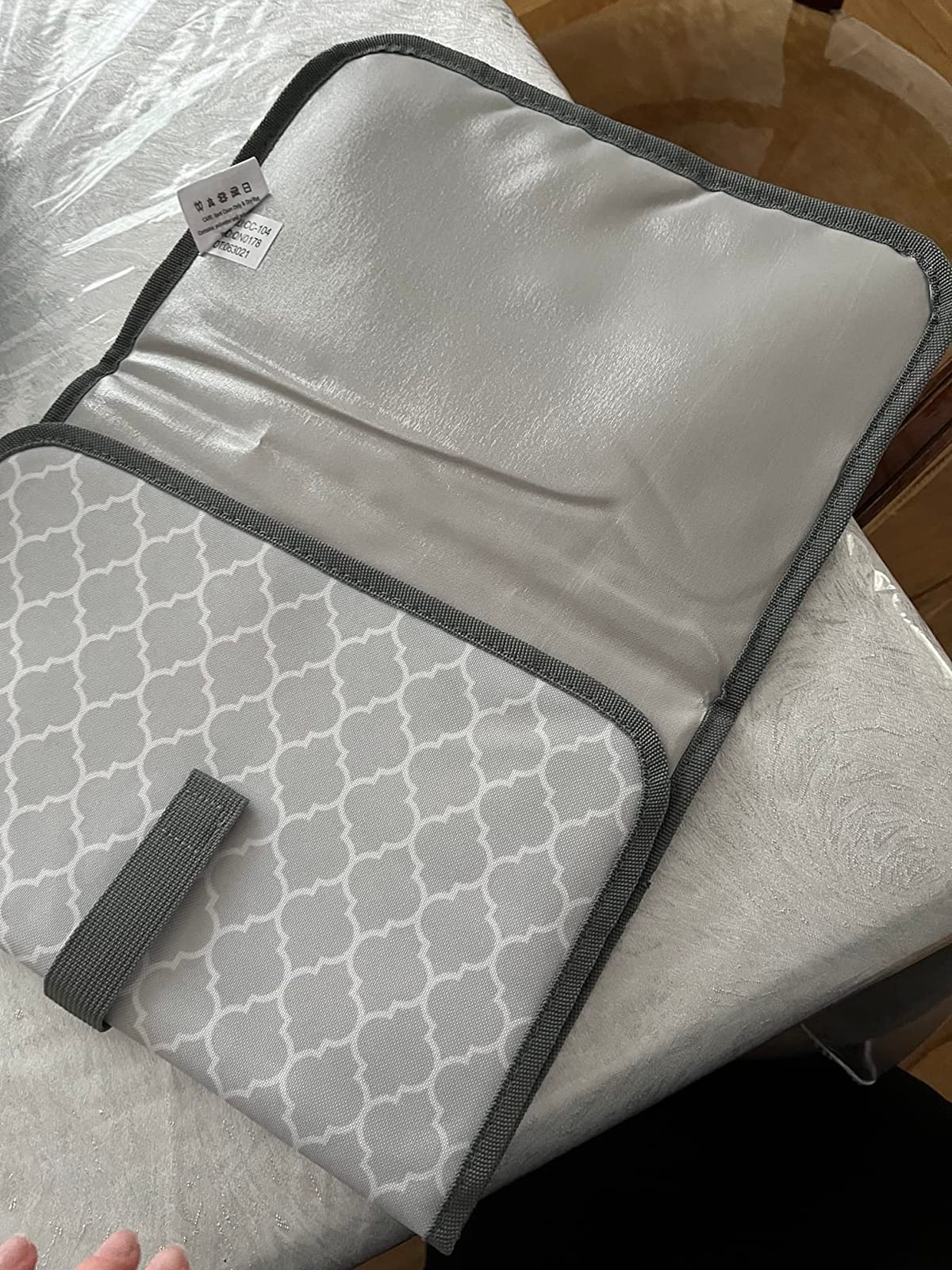 Comfy Cubs Baby Changing Pad Compact - Diaper Changing Mat Solid Grey customer photo 1