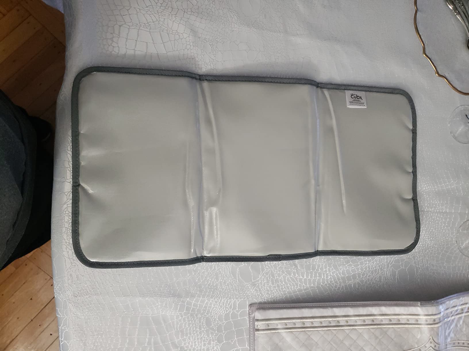 Comfy Cubs Baby Changing Pad Compact - Diaper Changing Mat Solid Grey customer photo 2