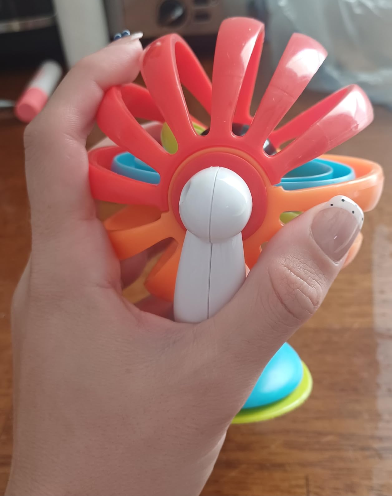 Baby Einstein Sticky Spinner BPA-Free High Chair Activity Toy, Ages 3 Months+ customer photo 1