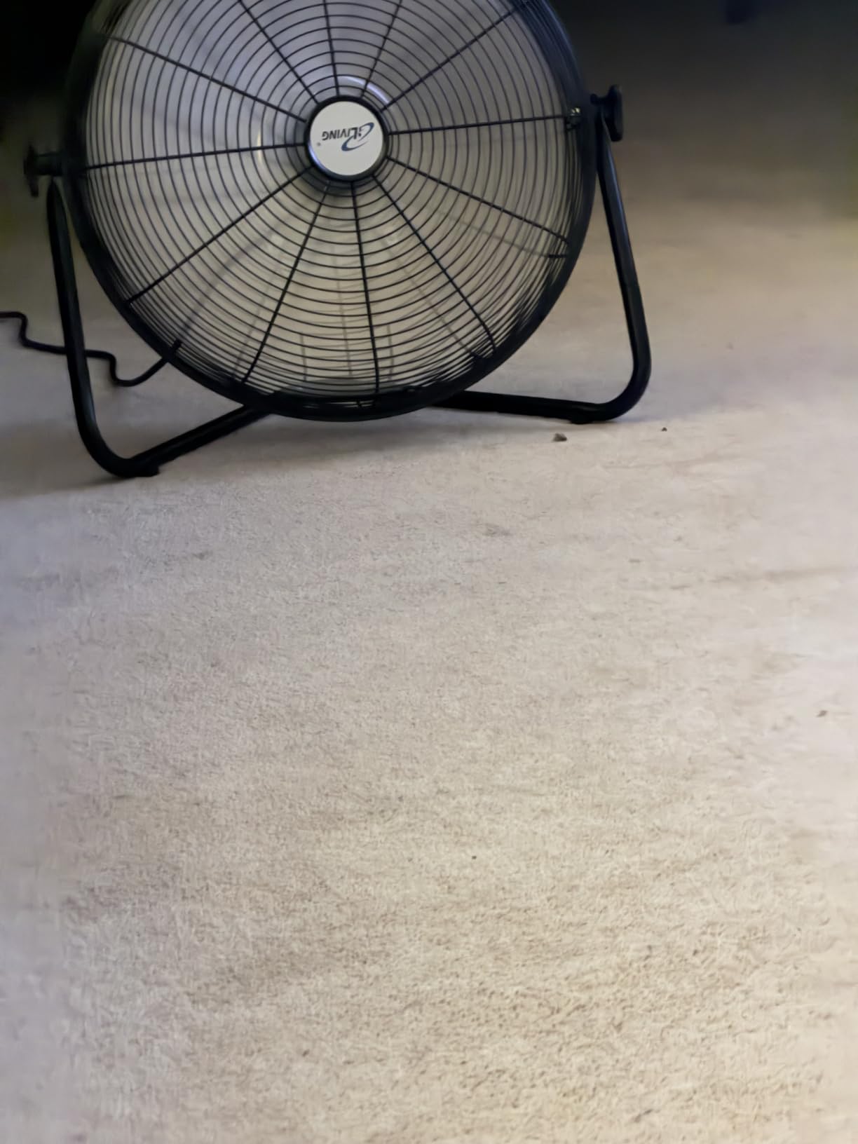 iLIVING 20 Inch Heavy Duty Floor & Wall Mount Fan - 5750 CFM High Velocity, 120-Watt, 3-Speed, Industrial Cooling for Garage, Workshop, Office, Home - UL Listed, Black customer photo 2