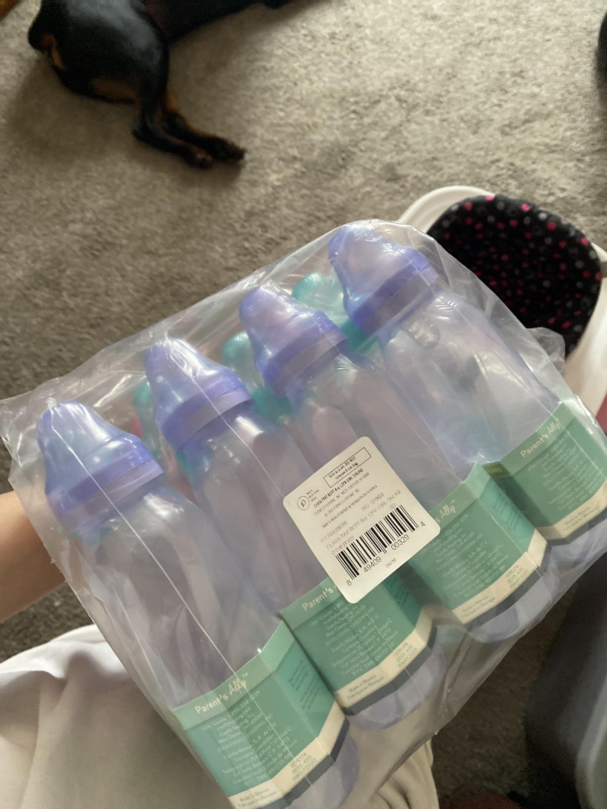Evenflo Feeding Classic Tinted Plastic Standard Neck Bottles for Baby, Infant and Newborn, Pink/Lavender/Teal, 8 Oz, 12 Bottles customer photo 1