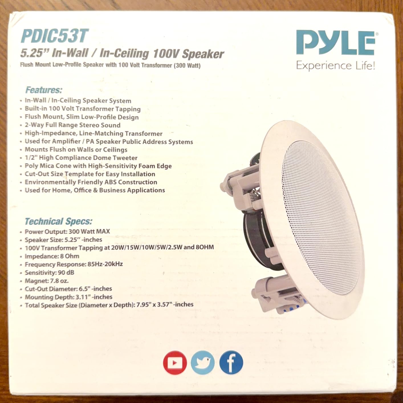 Pyle Ceiling Mount Speaker - 8