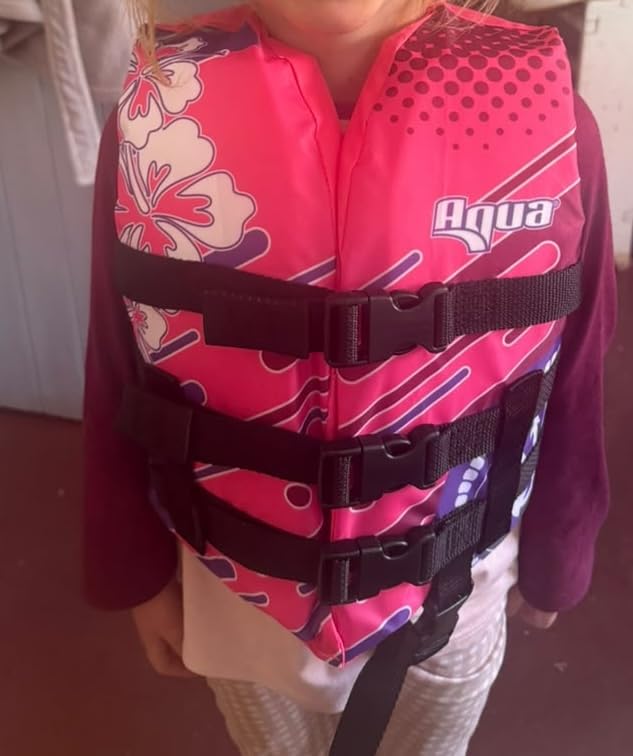 Aqua Oceans 7 Life Jacket for Kids - US Coast Guard Approved Life Vest for Infant, Child & Youth Boys and Girls, Open-Side PFD for Boating, Swimming & Water Sports customer photo 1