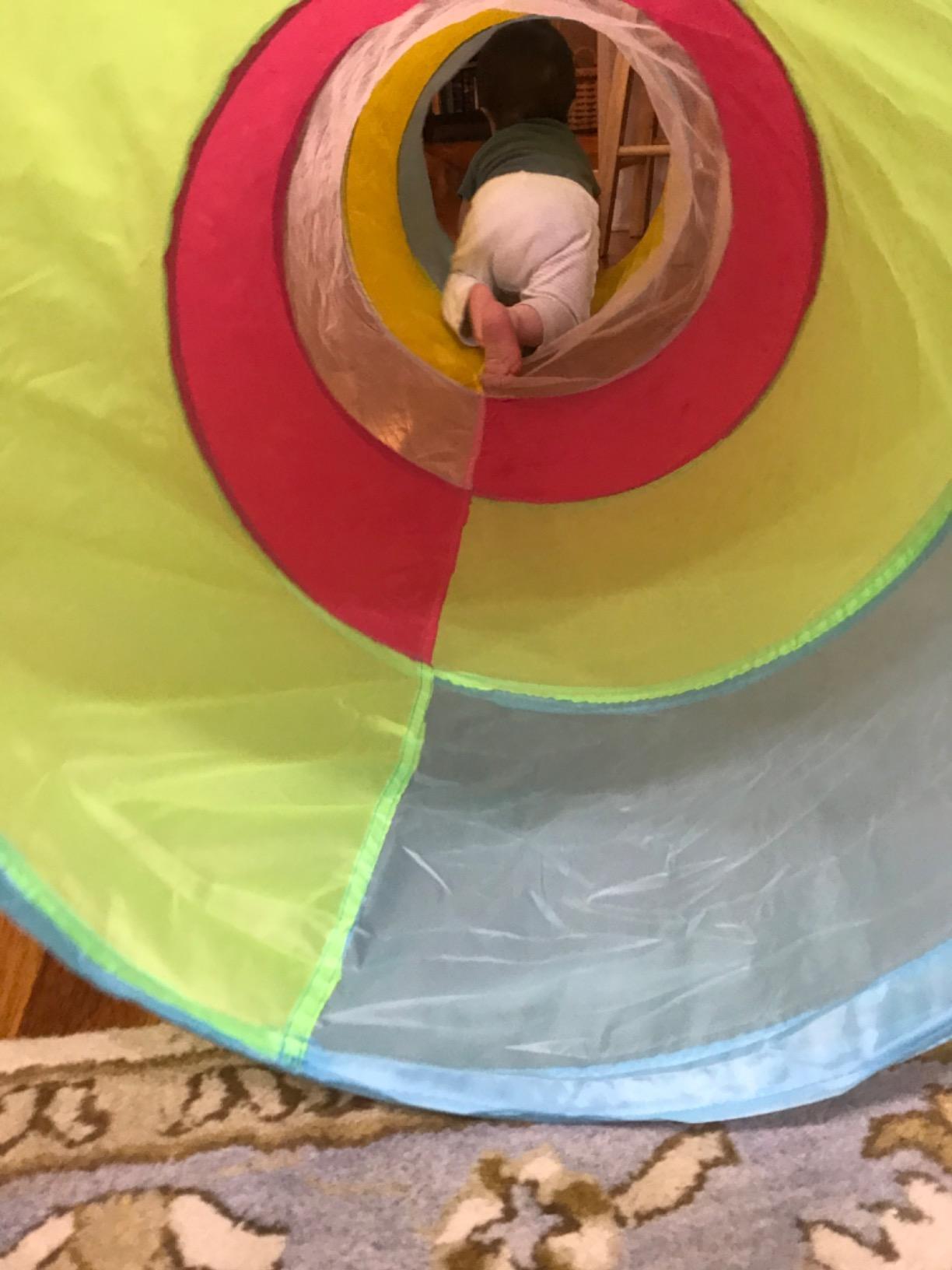 Hide N Side 6ft Crawl Through Play Tunnel Toy, Pop up Tunnel for Kids Toddlers Dogs Babies Infants & Children Gift Indoor & Outdoor Action Toy Tunnel customer photo 2