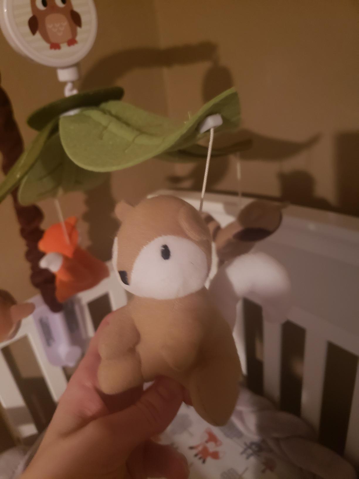 Lambs & Ivy Woodland Tales Forest Animals Musical Baby Crib Mobile | Rotates & Plays 3 Lullabies w/ Volume Control, Fits Most Standard & Mini Cribs, Multicolor customer photo 1