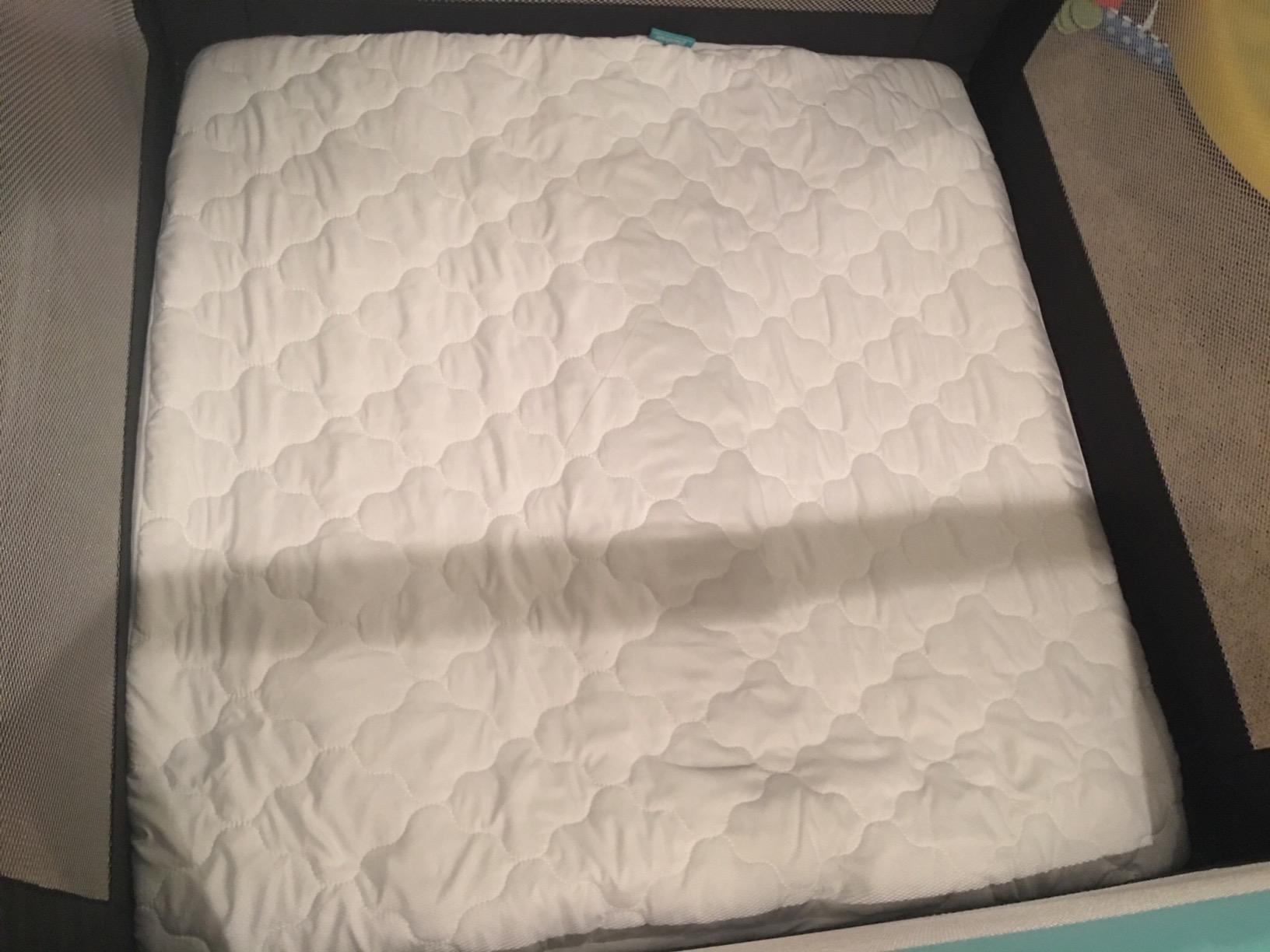 Biloban Quilted Mattress Cover for 36x36 Playard, White customer photo 1