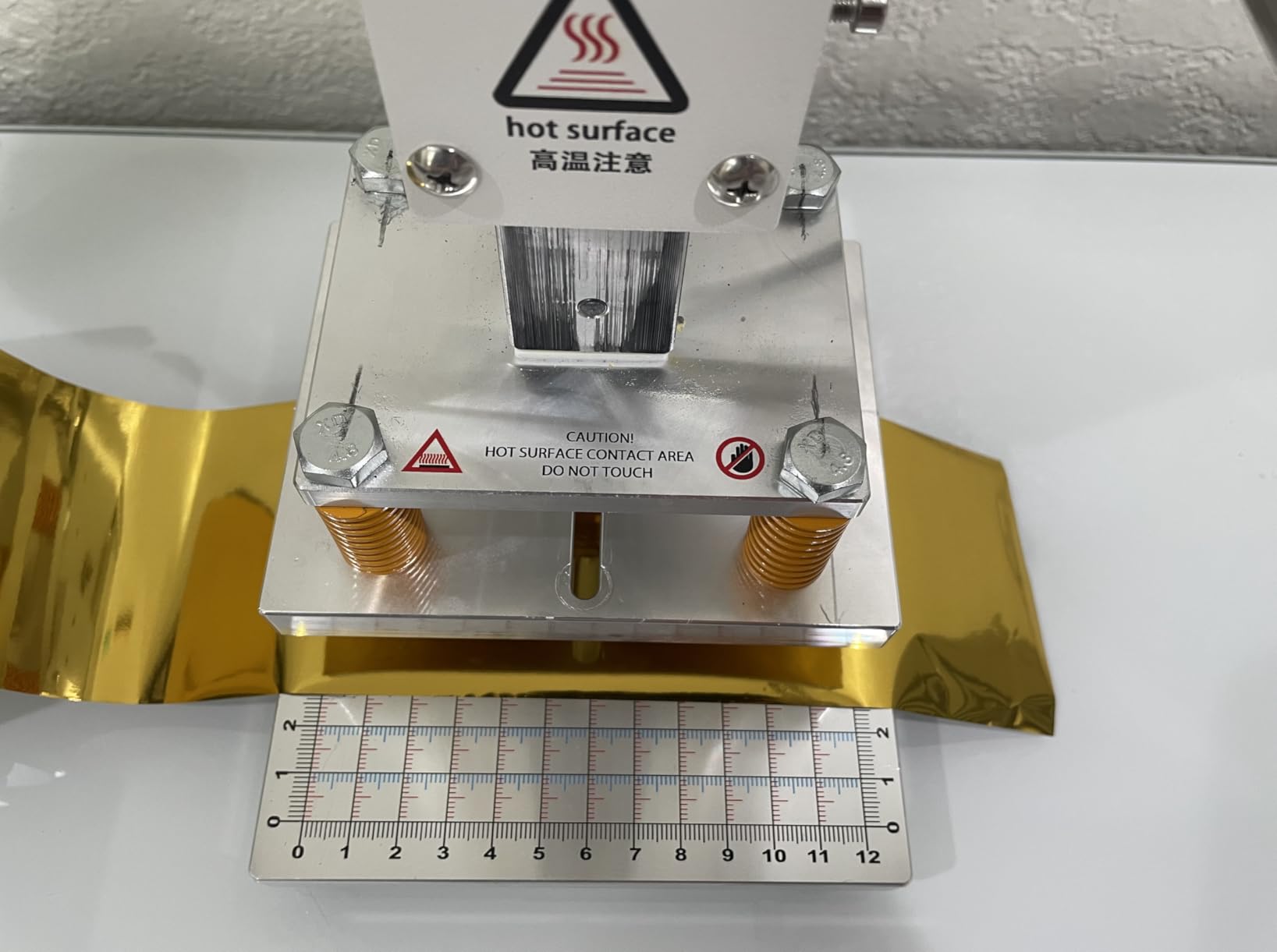 Upgraded Hot Foil Stamping Machine 10x13cm Leather Bronzing Pressure Mark Machine 110V with Full Scale on the Base Plate for PVC Leather PU Paper Logo Embossing customer photo 1
