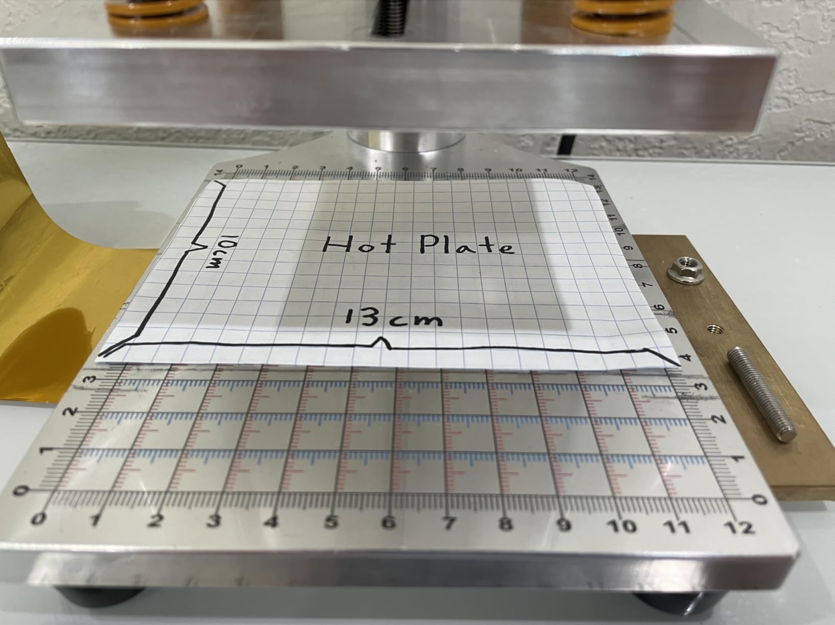 Upgraded Hot Foil Stamping Machine 10x13cm Leather Bronzing Pressure Mark Machine 110V with Full Scale on the Base Plate for PVC Leather PU Paper Logo Embossing customer photo 2