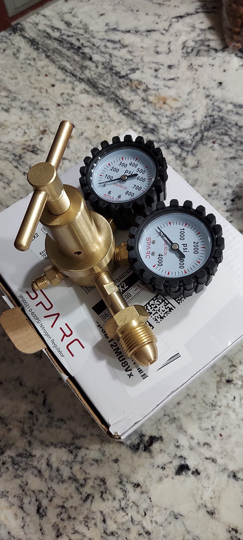 SPARC Premium Nitrogen Regulator HVAC - LIFETIME USA Warranty | 0-600PSI Delivery Pressure - for Brazing Purging Testing - CGA580 Inert Gas Helium Argon customer photo 2