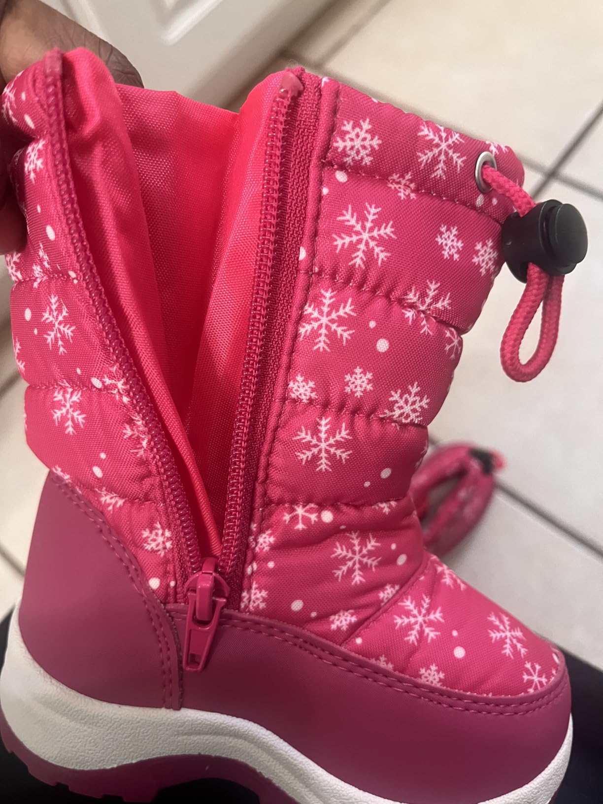 Apakowa Kid's Girls Cold Weather Snow Boots (Toddler/Little Kid) customer photo 2