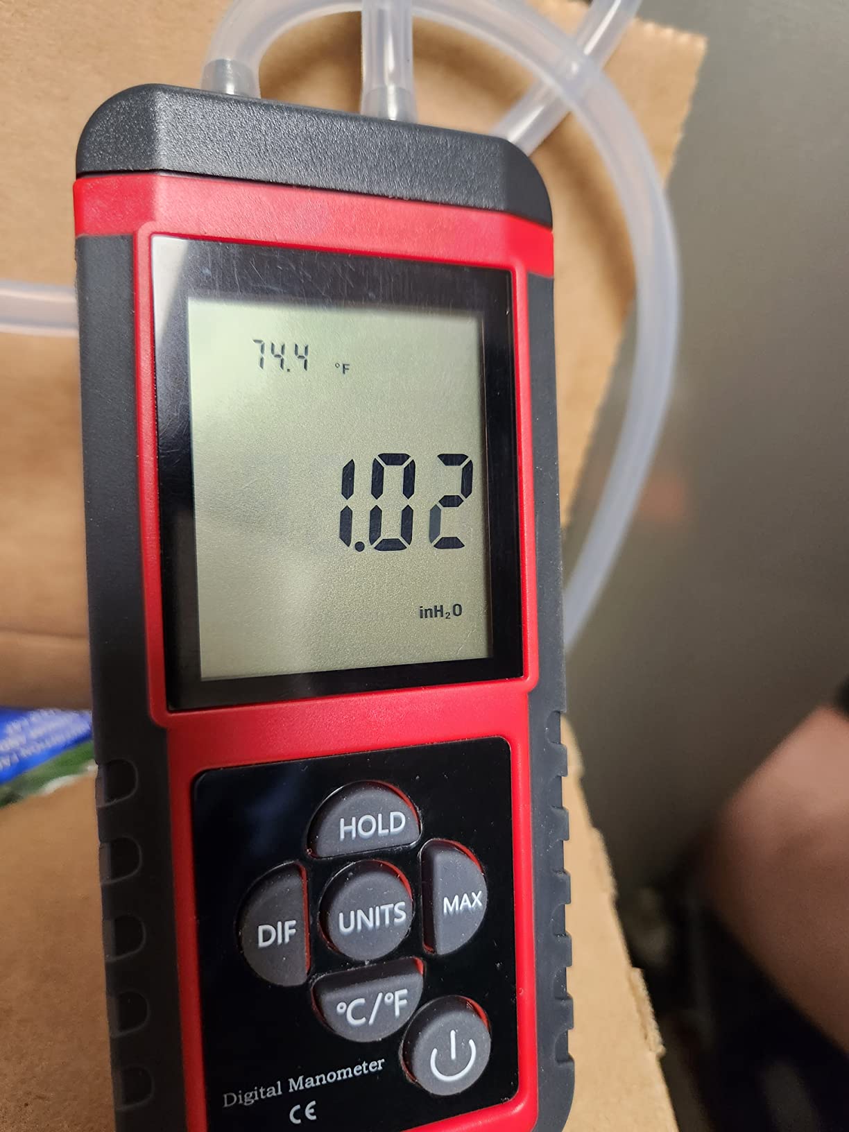 EHDIS Manometer, Professional Air Pressure Meter, Dual-Port HVAC Digital Manometers Gas Pressure Tester Differential Gauge customer photo 2