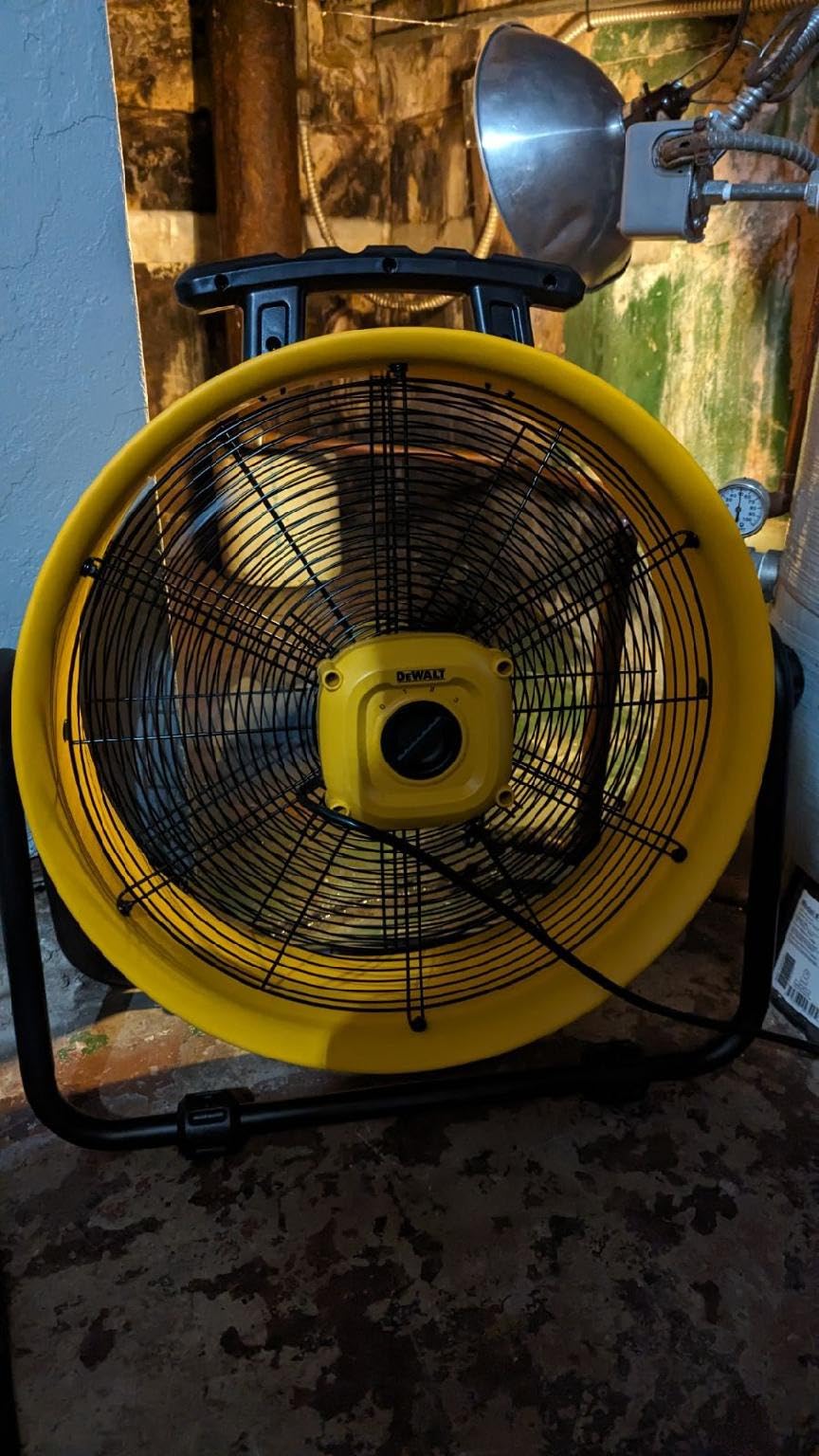 DEWALT 20 Inch Floor Fan, 180° Adjustable Tilting Drum Fan DXF2042 customer photo 1