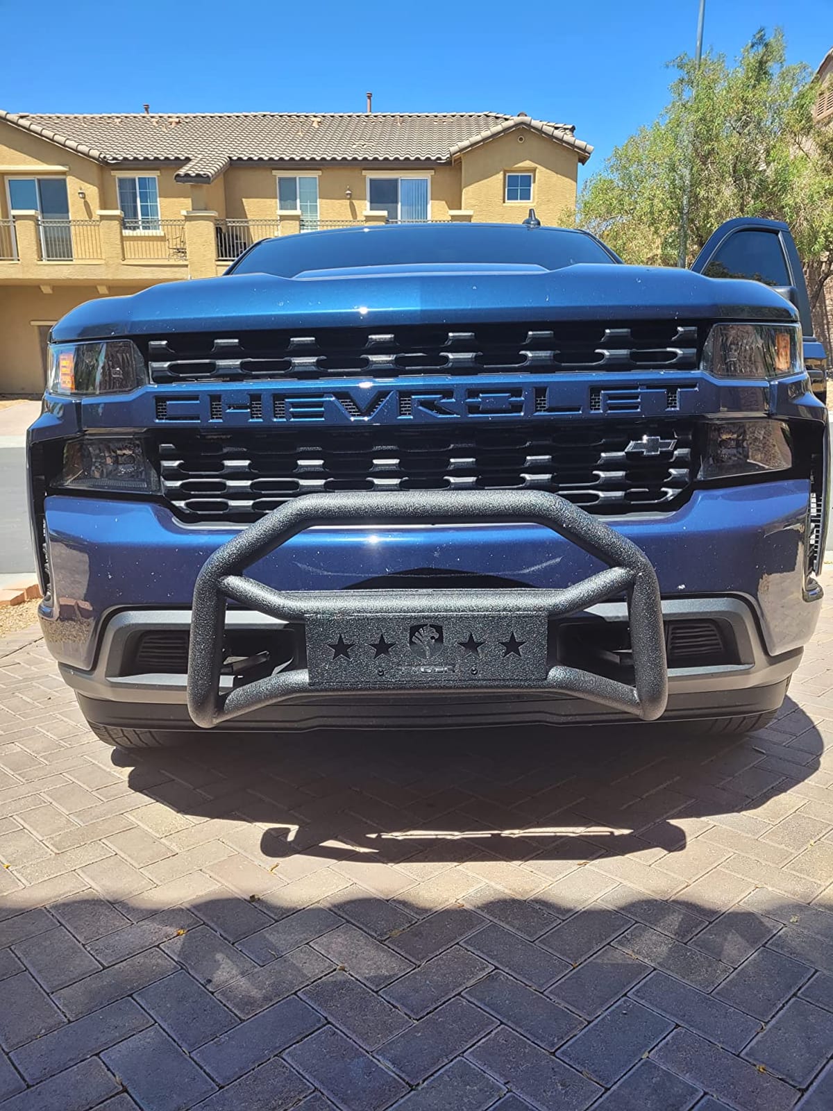 Tyger Auto TG-GD6C60508 Front Bumper Guard Compatible with 2019-2026 Chevy Silverado 1500; 2022 Silverado 1500 LTD (Not fit 2019-2021 LD) | Textured Black | Light Mount | Bull Bar customer photo 1