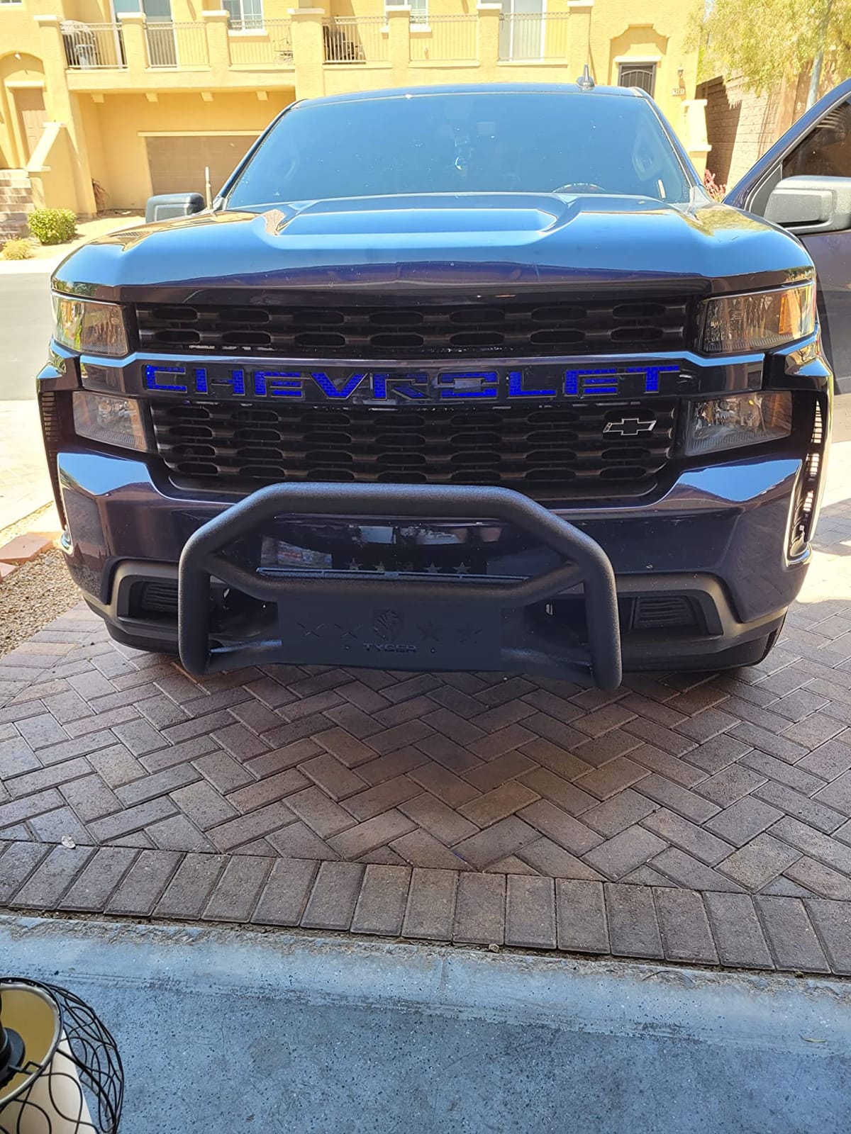 Tyger Auto TG-GD6C60508 Front Bumper Guard Compatible with 2019-2026 Chevy Silverado 1500; 2022 Silverado 1500 LTD (Not fit 2019-2021 LD) | Textured Black | Light Mount | Bull Bar customer photo 2