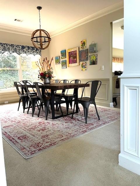 COSTWAY Stackable Metal Dining Chairs Set of 4 with Wood Seat and High Back customer photo 2