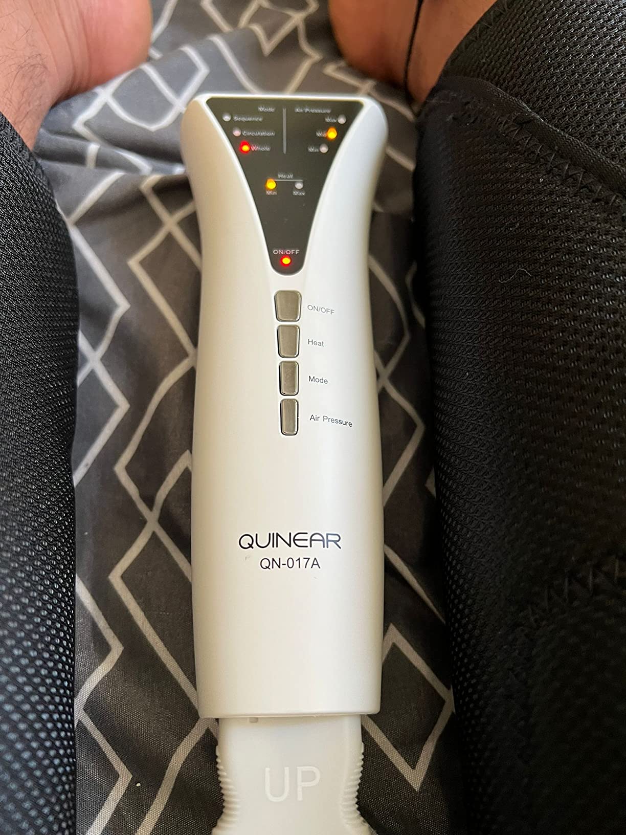 QUINEAR Leg Massager with Heat and Compression, Air Pressure Calf Massager with 2 Heating 3 Intensities, Sequential Compression Device for Circulation and Pain Relief,Ideal Gift customer photo 1