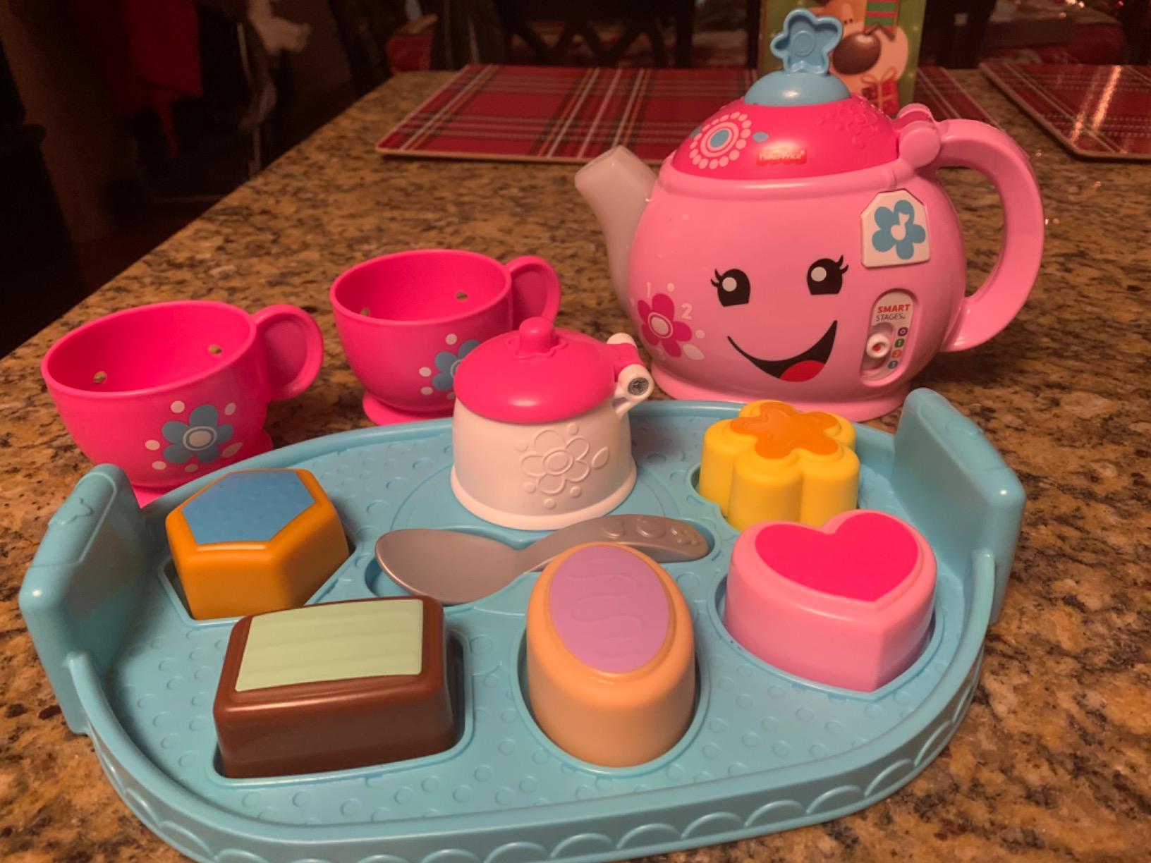 Fisher-Price Toddler Toy Laugh & Learn Sweet Manners Tea Set with Music & Lights for Educational Pretend Play Kids Ages 18+ Months customer photo 1