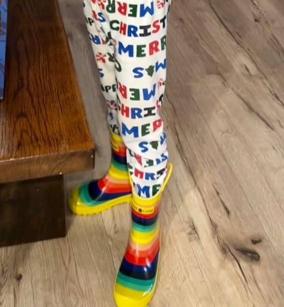 Lone Cone Kids Rain Boots for Girls & Boys - Waterproof Natural Rubber Toddler Rain Boots with Non-Slip Outsole & Easy Pull Handles - Solid, Pattern & Glitter Designs customer photo 2