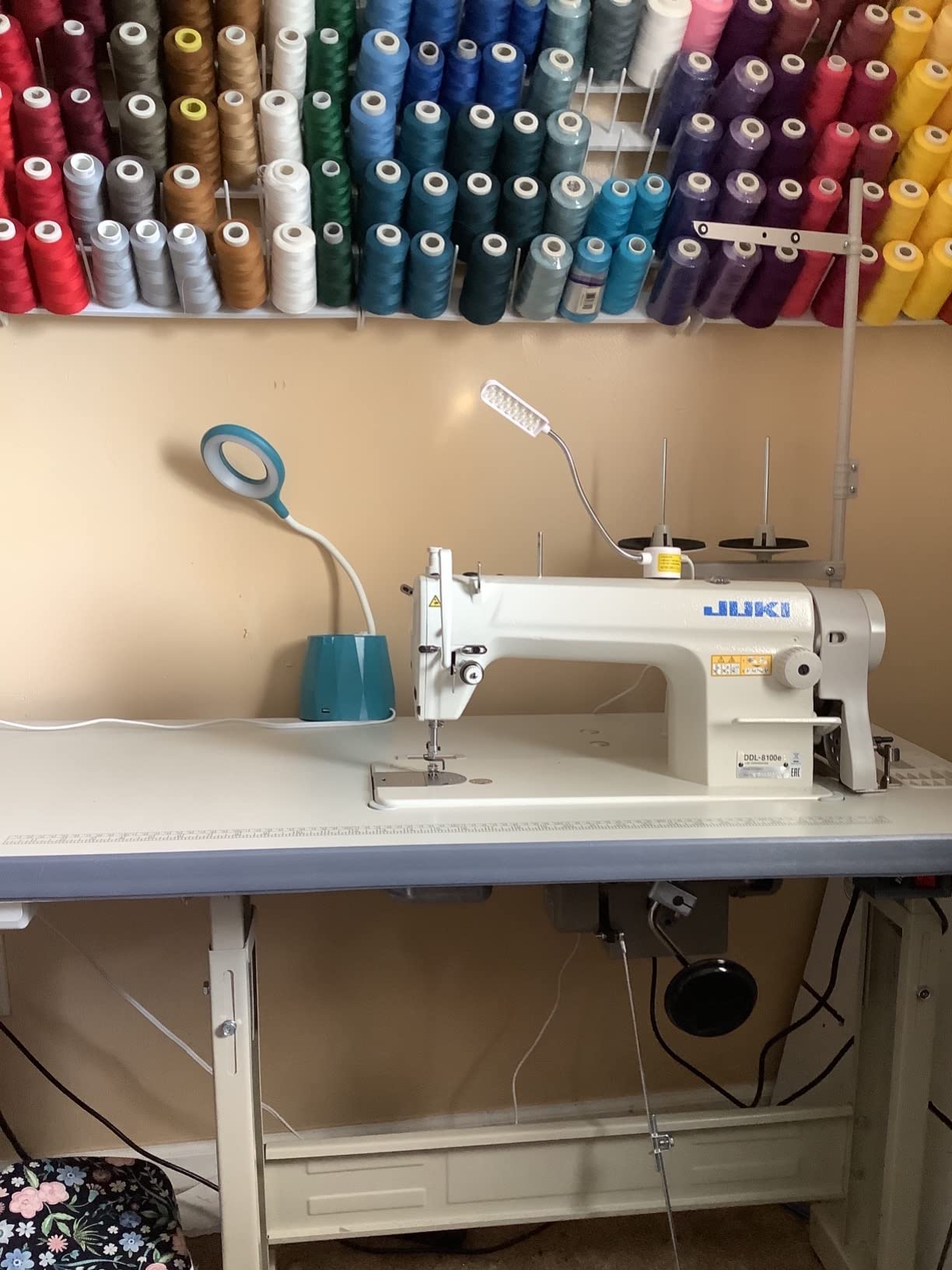 Juki DDL-8100e Economic Lockstitch Industrial Sewing Machine, Single Needle, Up to 4500 Stitches per Minute customer photo 1
