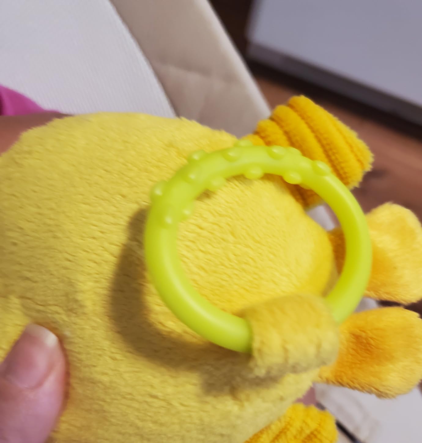 Bright Starts Snuggle & Teethe BPA-Free Crinkle Teething Plush Baby Toy - Elephant customer photo 2