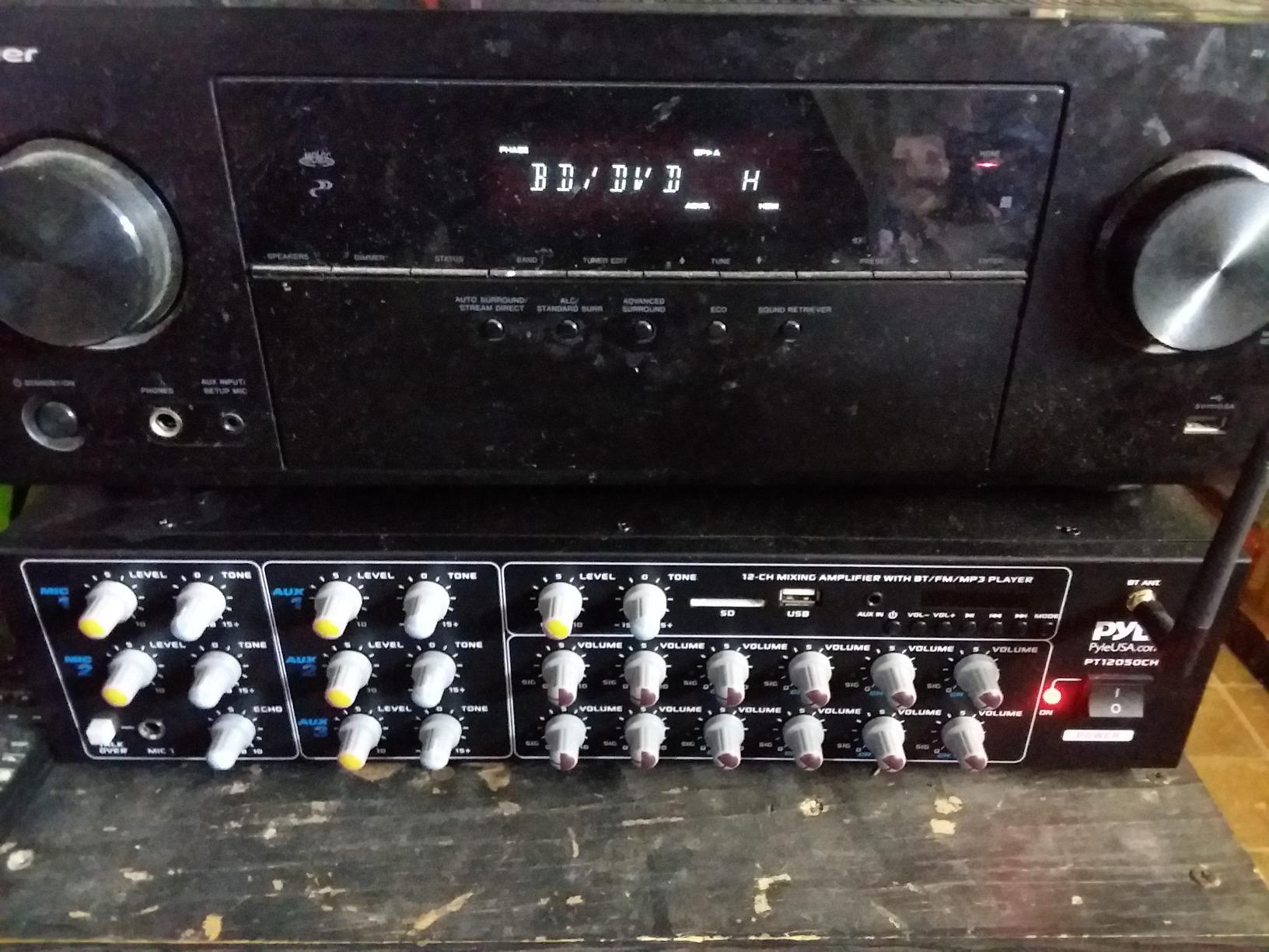 Pyle 12 Channel Power Amplifier w Bluetooth Wireless- 600W Max Power Rack Mount Amplifier with Multi-Zone Sound Mixer–RCA, USB and AUX inputs-Great for Restaurant, Theater, Studio or Stage- PT12050CH customer photo 1