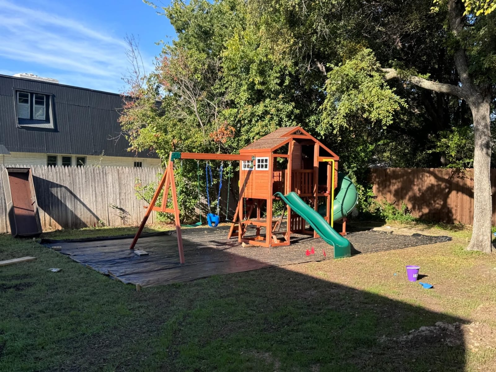 KINSPORY Toddler Swing, Full Bucket Baby Swing Seat & Iron Chains (Green) customer photo 1