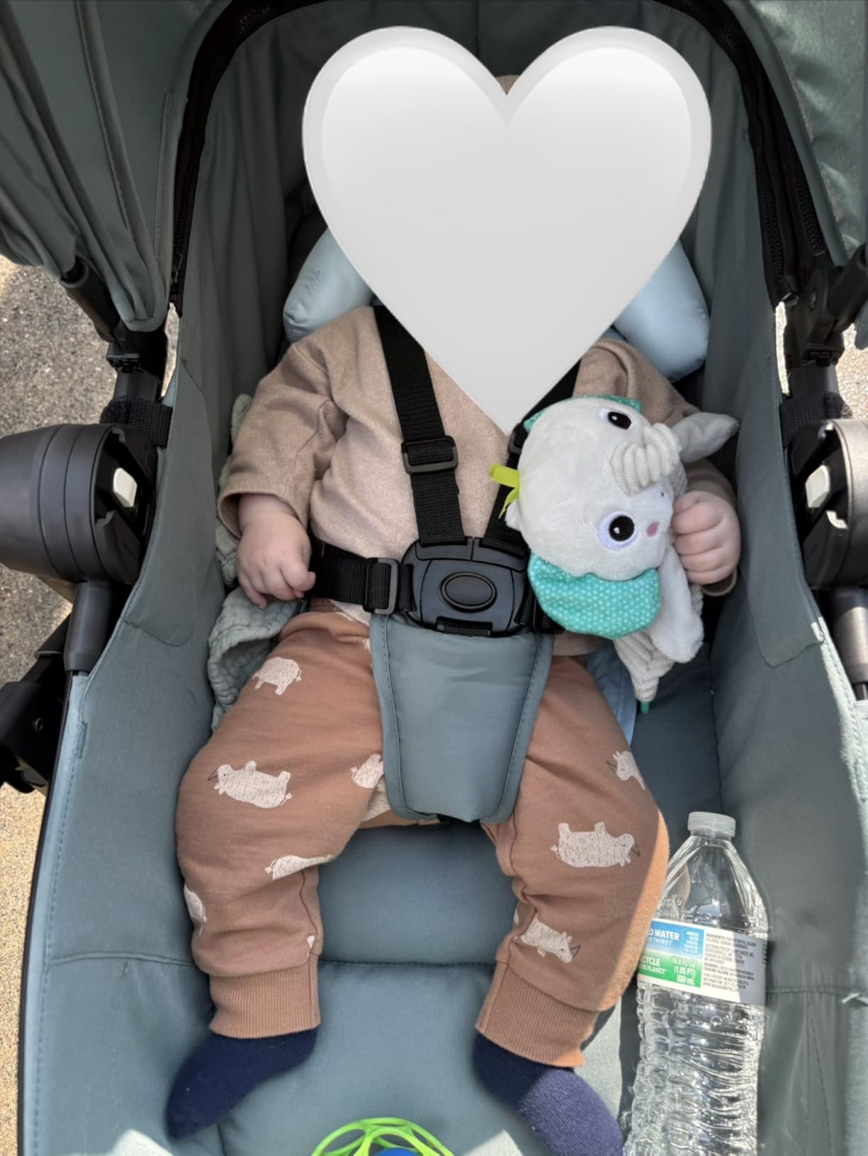 INFANS 2 in 1 Baby Stroller, High Landscape Infant Stroller & Reversible Bassinet Pram, Foldable Pushchair with Adjustable Canopy, Cup Holder, Storage Basket, Suspension Wheels (Grey) customer photo 2