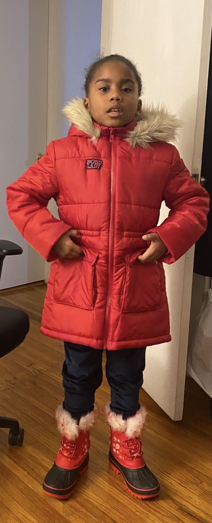 DREAM PAIRS Girls Snow Waterproof Winter Boots customer photo 1