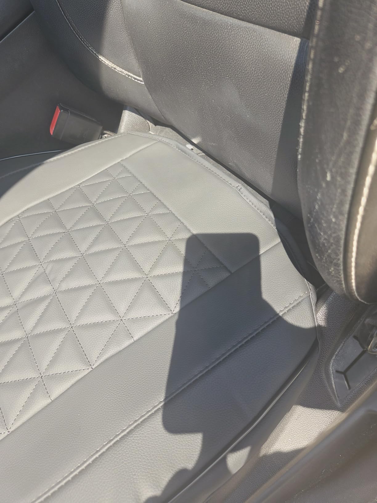 Black Panther Luxury Polyvinyl Car Seat Cover Front Bottom Seat Cushion Cover, Anti-Slip and Wrap Around The Bottom, Fits 95% of Vehicles - 1 Piece,Beige customer photo 1