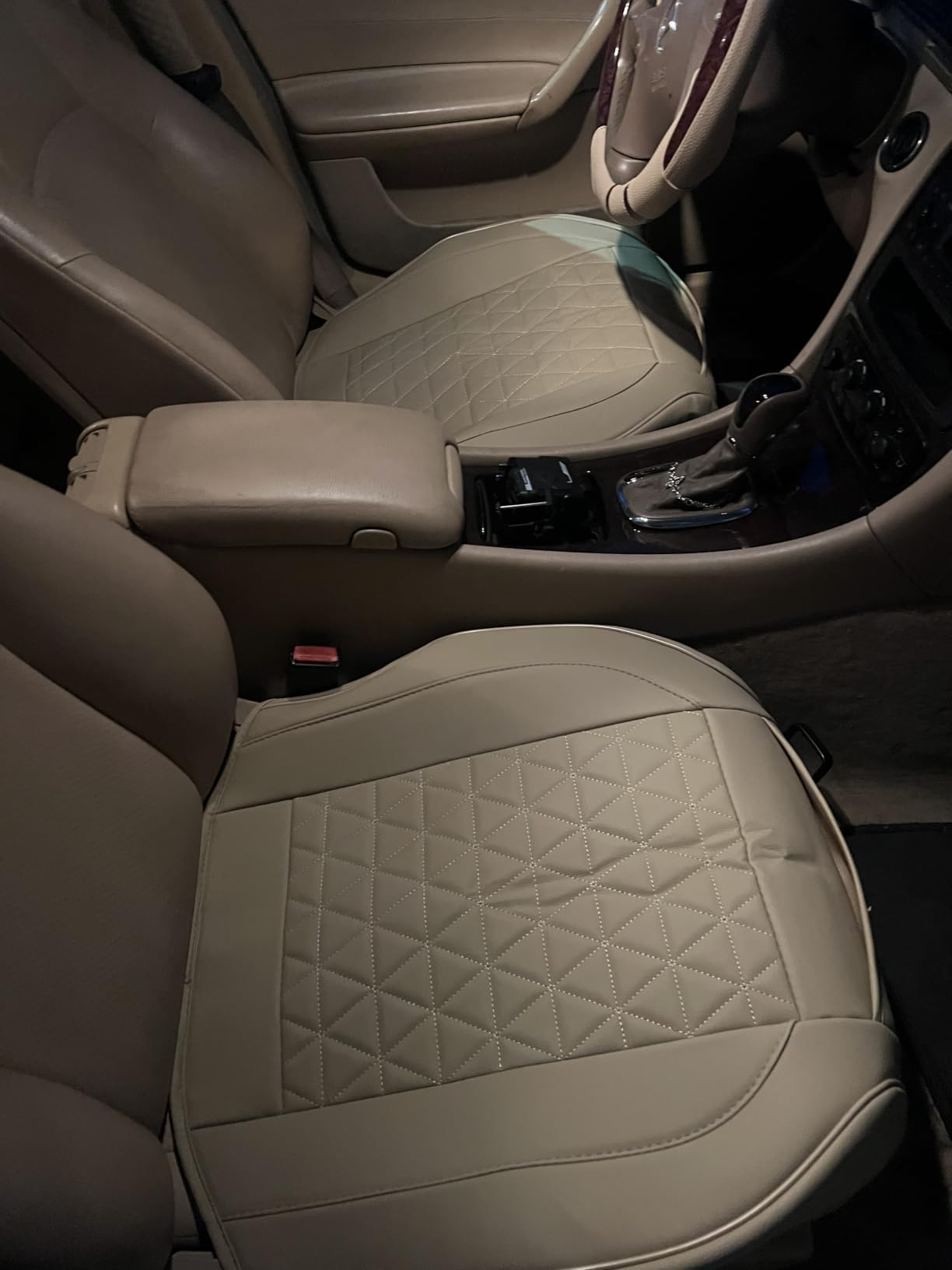 Black Panther Luxury Faux Leather Car Seat Cover Front Bottom Seat Cushion Cover, Anti-Slip and Wrap Around The Bottom, Fits 95% of Vehicles - 1 Piece,Black customer photo 2