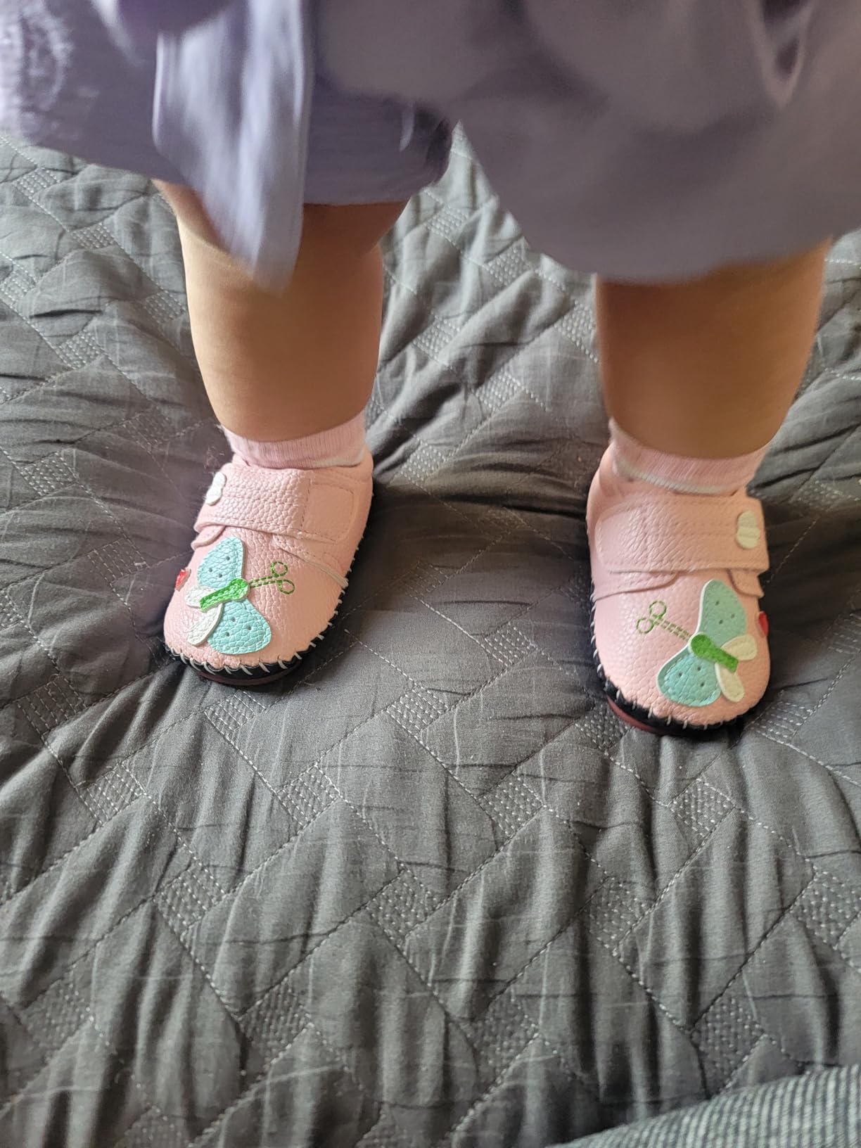 HsdsBebe Baby Boys Girls Pu Leather Hard Bottom Walking Sneakers Toddler Rubber Sole First Walkers Infant Cartoon Slippers Crib Shoes customer photo 2