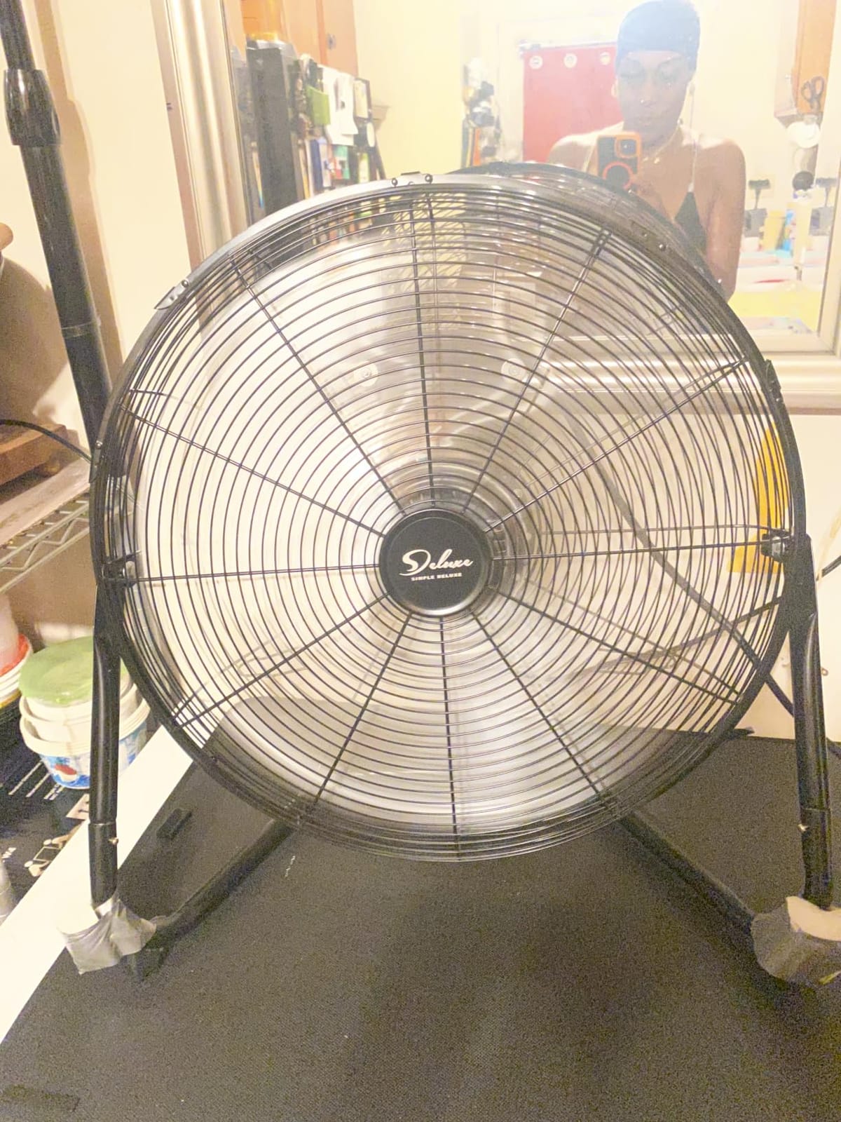 Simple Deluxe 20 Inch 3-Speed High Velocity Heavy Duty Metal Industrial Floor Fan for Warehouse, Workshop, Factory and Basement, Black, 1 Pack customer photo 2