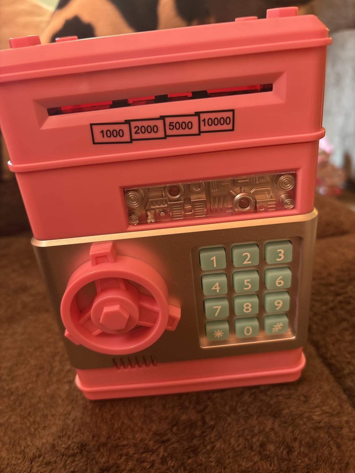 Refasy Piggy Bank Cash Coin Can ATM Bank Electronic Coin Money Bank for Kids Age 3-12, Money Savings Box Mini ATM Coin Bank Toys Gifts for 3 4 5 6 7 8 9 10 11 12 Year Old Boys Girls customer photo 2