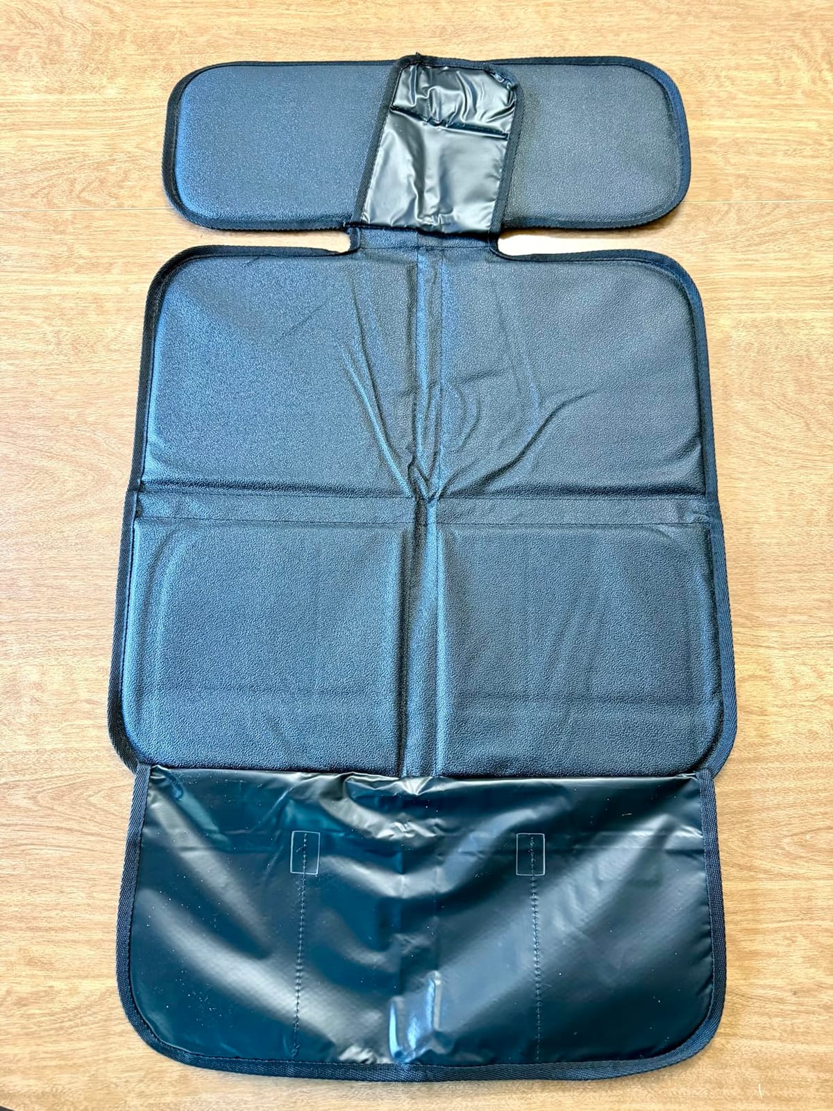 Kaiphy Car Seat Protector - Seat Protection Mat - Thick Padding - Durable, Waterproof Fabric, Leather Reinforced Corners & 3 Pockets for Handy Storage Black customer photo 2