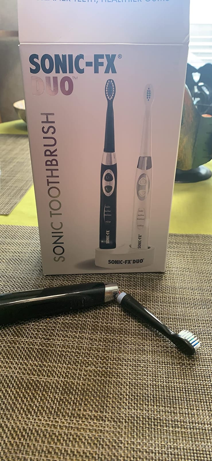 Sonic-FX Duo Rechargeable Electric Toothbrush Set - with 14 Brush Heads, 3 Modes, Smart Auto-Timer, Charging Dock Holder - Dual Handle Electric Tooth Brush for Adults & Kids, Black and White customer photo 2