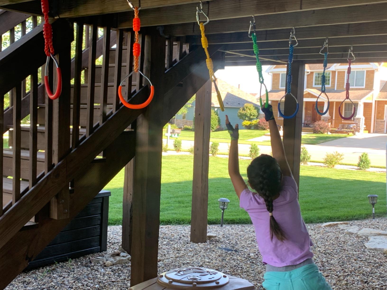 Rainbow Craft Ninja Rings, Trapeze Wheels & Monkey Bars, Obstacle Course customer photo 2
