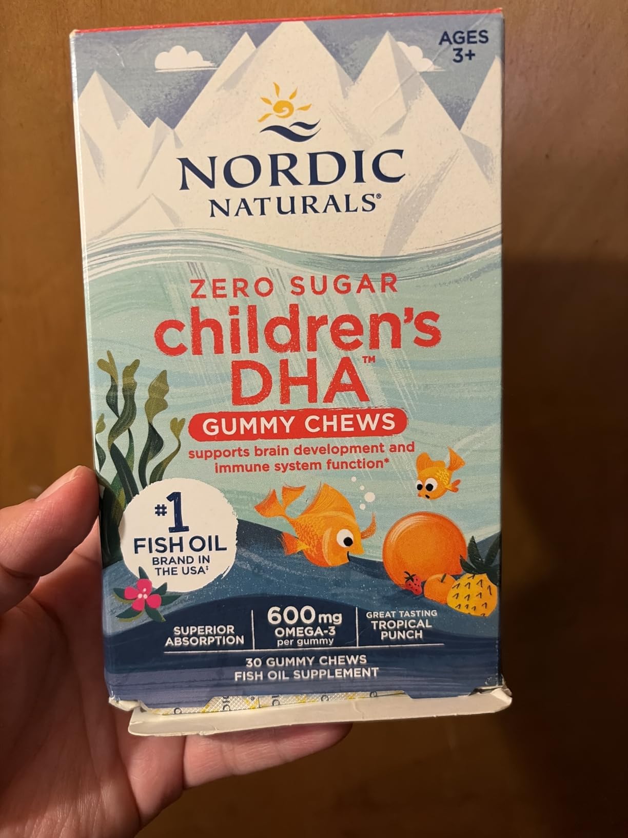 Nordic Naturals Zero Sugar Children's DHA Gummies, Tropical Punch - 30 Count customer photo 2