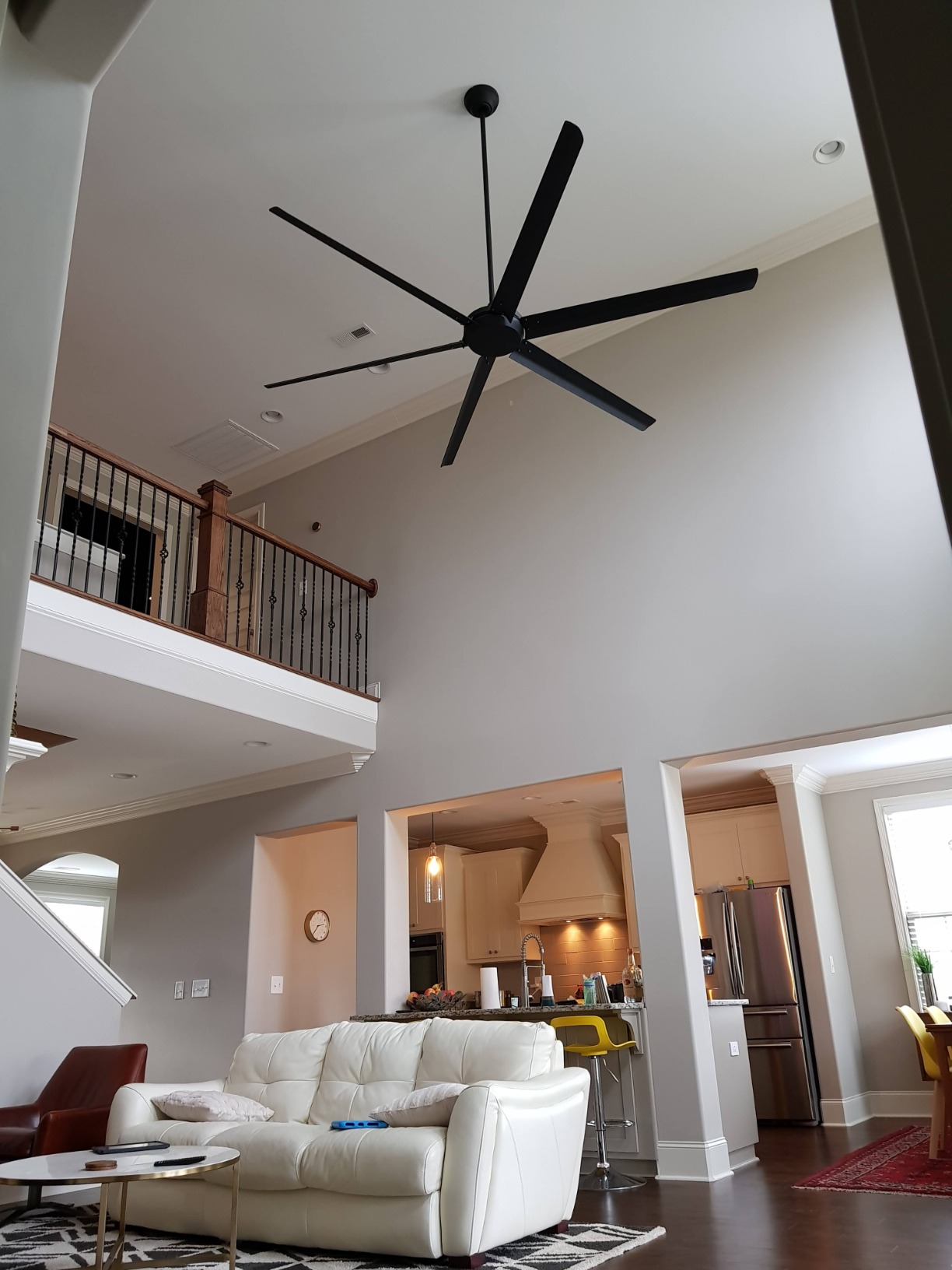 Westinghouse 7224900 HVLS Industrial Ceiling Fan, 100-Inch, Brushed Nickel | Indoor/outdoor rated, Remote control included, High-airflow DC motor, Ideal for warehouses and gyms, Commercial use customer photo 2