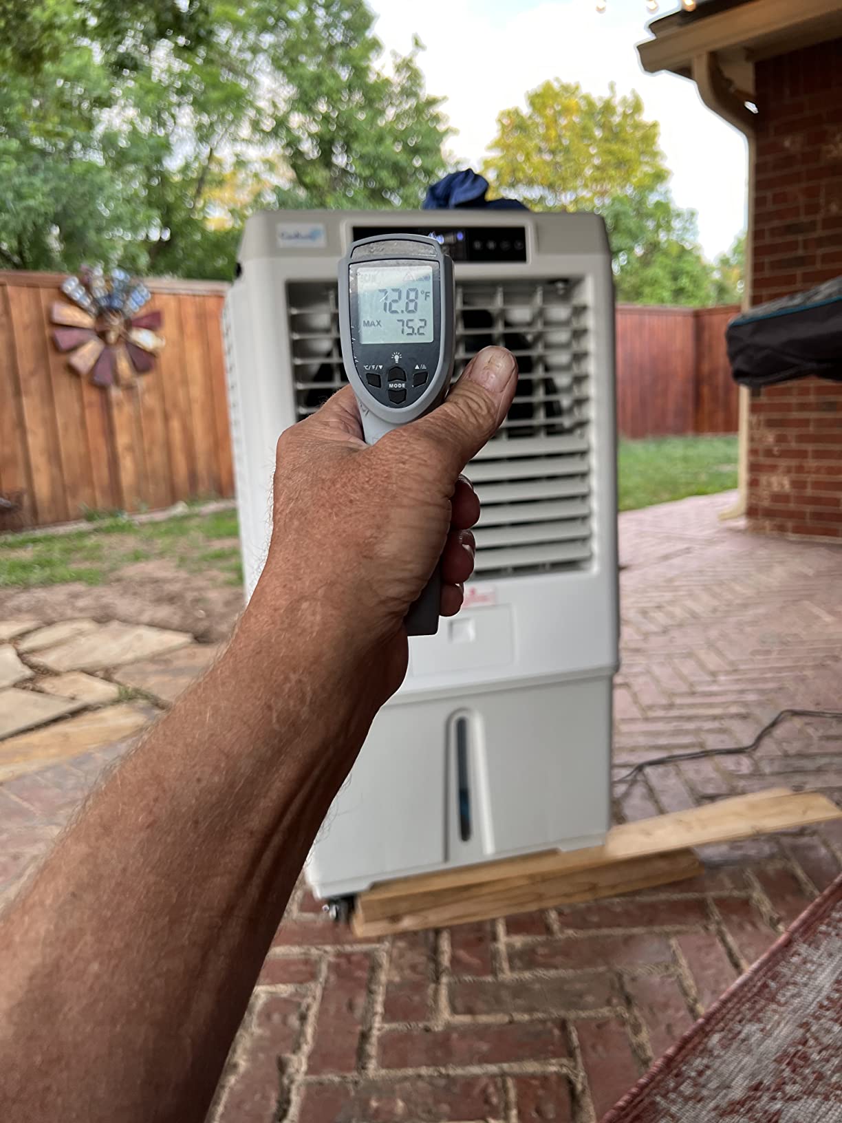 CK3000-S Evaporative Portable Swamp Cooler - 10 Gal Tank - 500 sq Ft Coversage - Variable Speeds - High Power 3000CFM - Outdoor Cooling for Tailgates, Patios, Camping, Barns, Shops customer photo 1