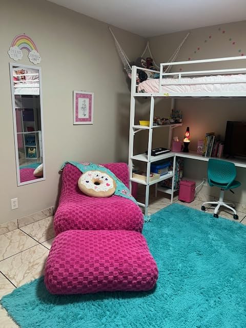 Ultra Soft Pink Rugs for Bedroom 4x6 Feet, Fluffy Shag Area Rugs for Living Room, Large Comfy Furry Rug for Girls Kids Baby Room Decor, Non Slip Nursery Modern Indoor Fuzzy Floor Carpet customer photo 2