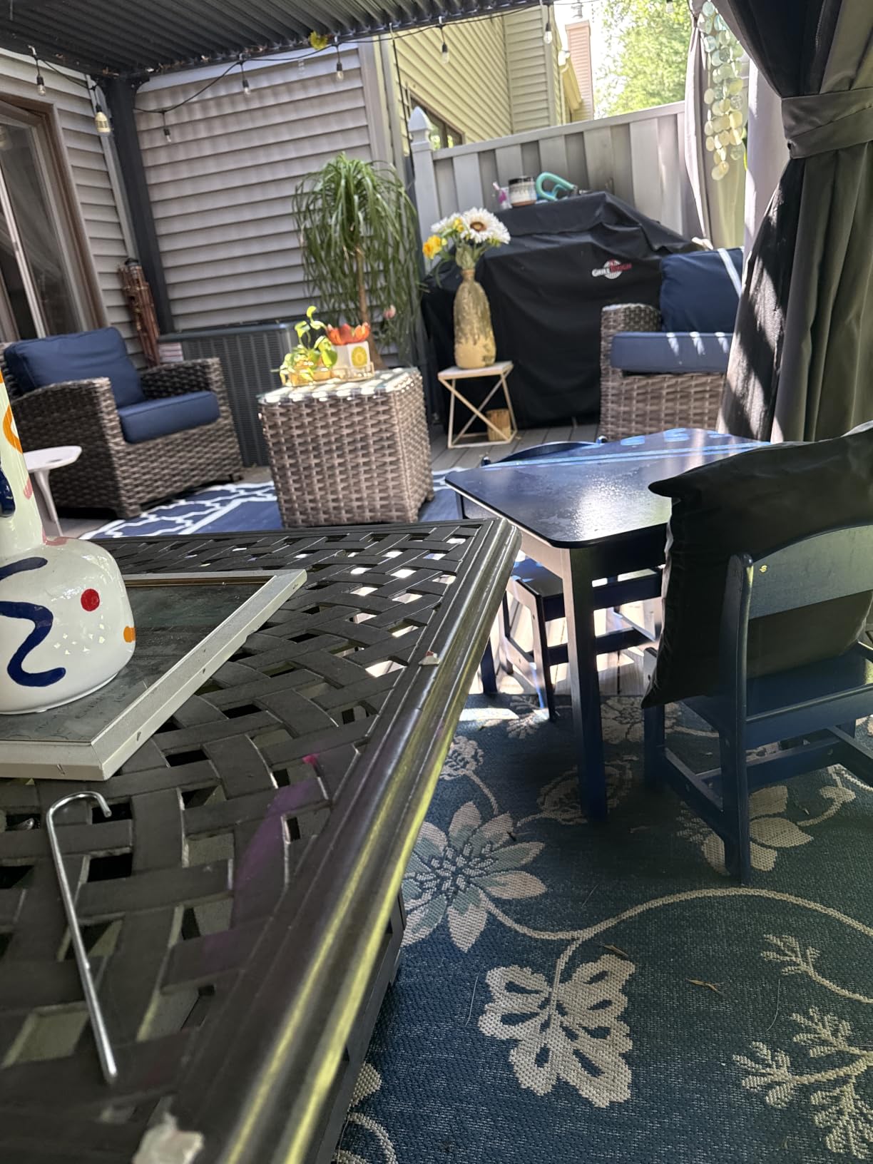 Delta Children MySize Kids Wood Table and Chair Set (2 Chairs Included), Deep Blue customer photo 2