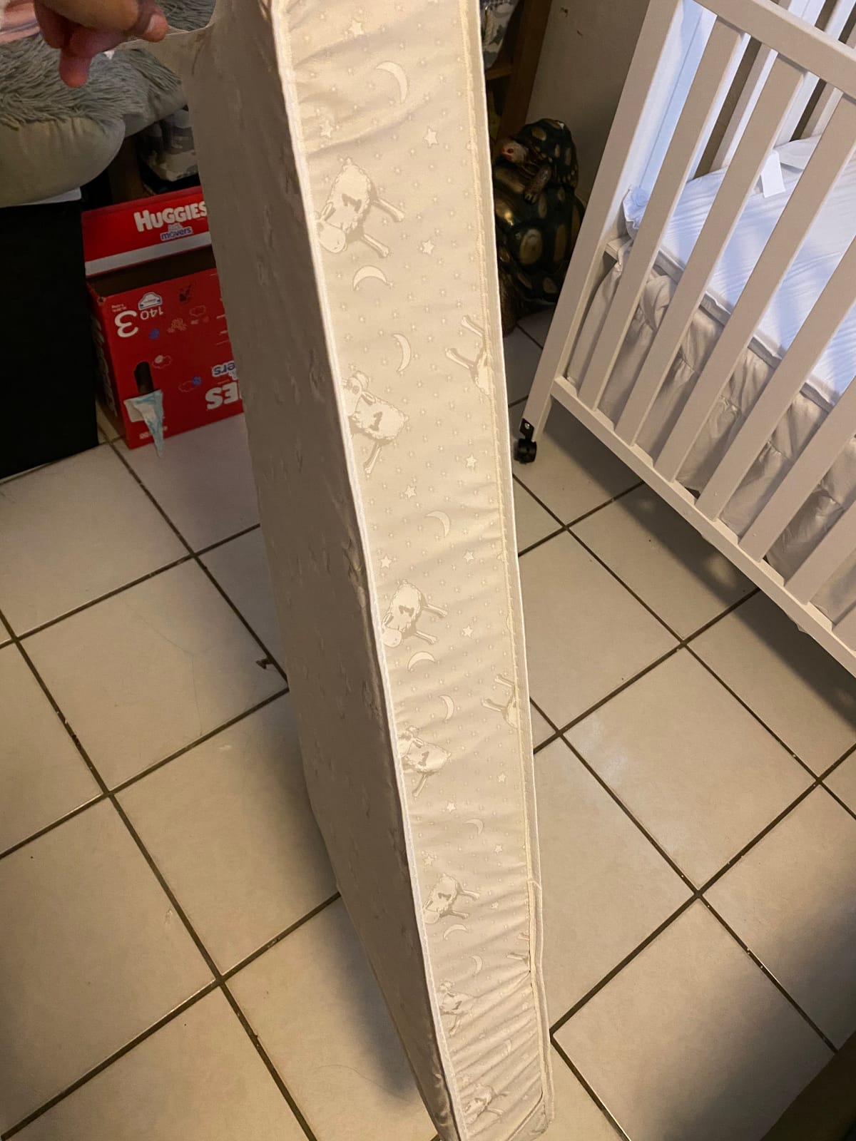 Delta Children Serta SleepTrue Mini Crib Mattress, Premium Sustainably Sourced Fiber Core, Hypoallergenic & Waterproof Cover, Greenguard Gold Certified - Made in USA, White customer photo 1
