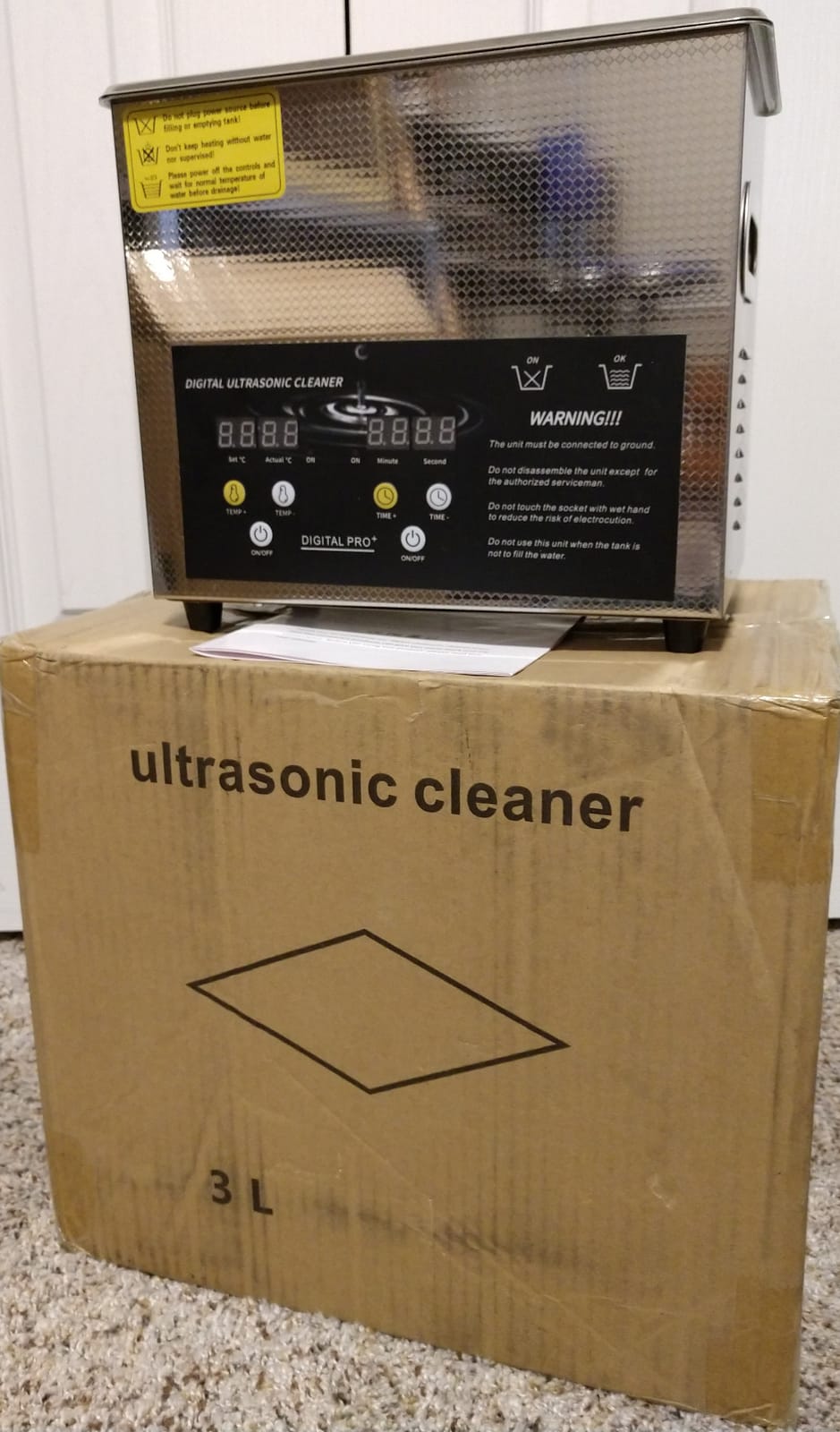 VEVOR 15L Upgraded Ultrasonic Cleaner (600W Heater, 360W Ultrasonic) Professional Digital Lab Ultrasonic Parts Cleaner with Heater Timer for Glass Dental Instruments Cleaning customer photo 1