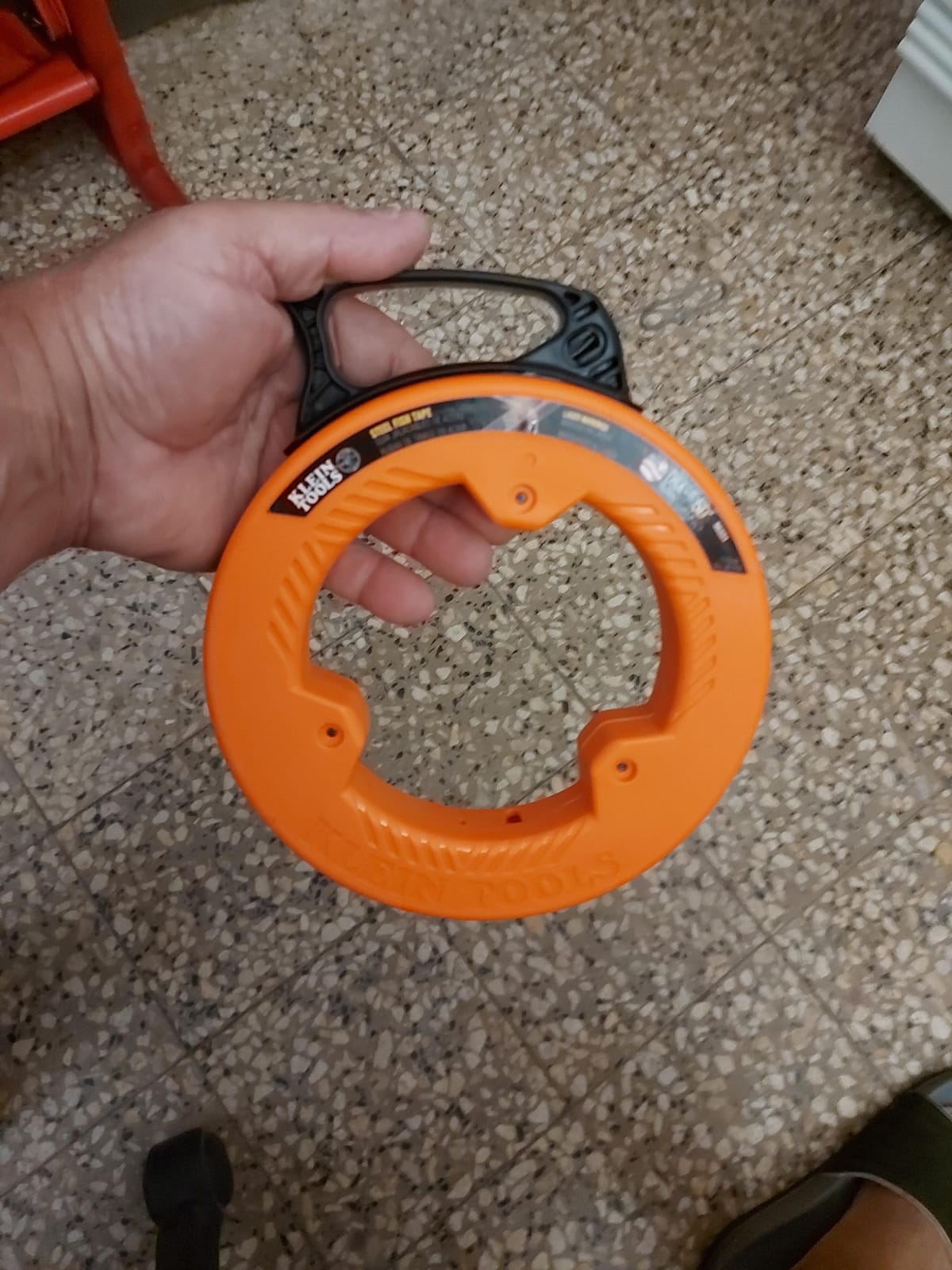 Klein Tools 56331 50-Foot Electrical Fish Tape, Steel Wire Puller with Double Loop Tip, Optimized Housing and Handle, 1/8-Inch customer photo 1