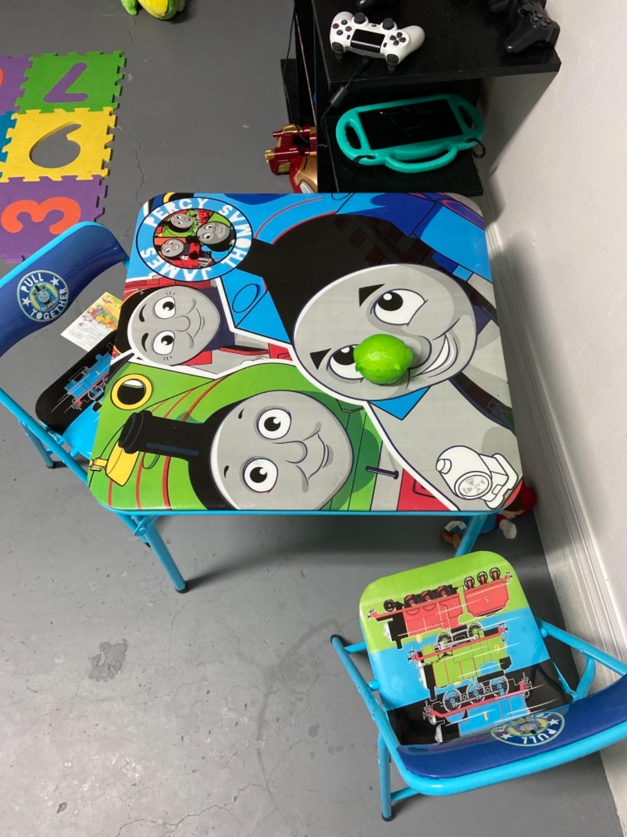 Thomas & Friends 3 Piece Foldable Table and Chair Set, Ages 3+, Blue customer photo 2
