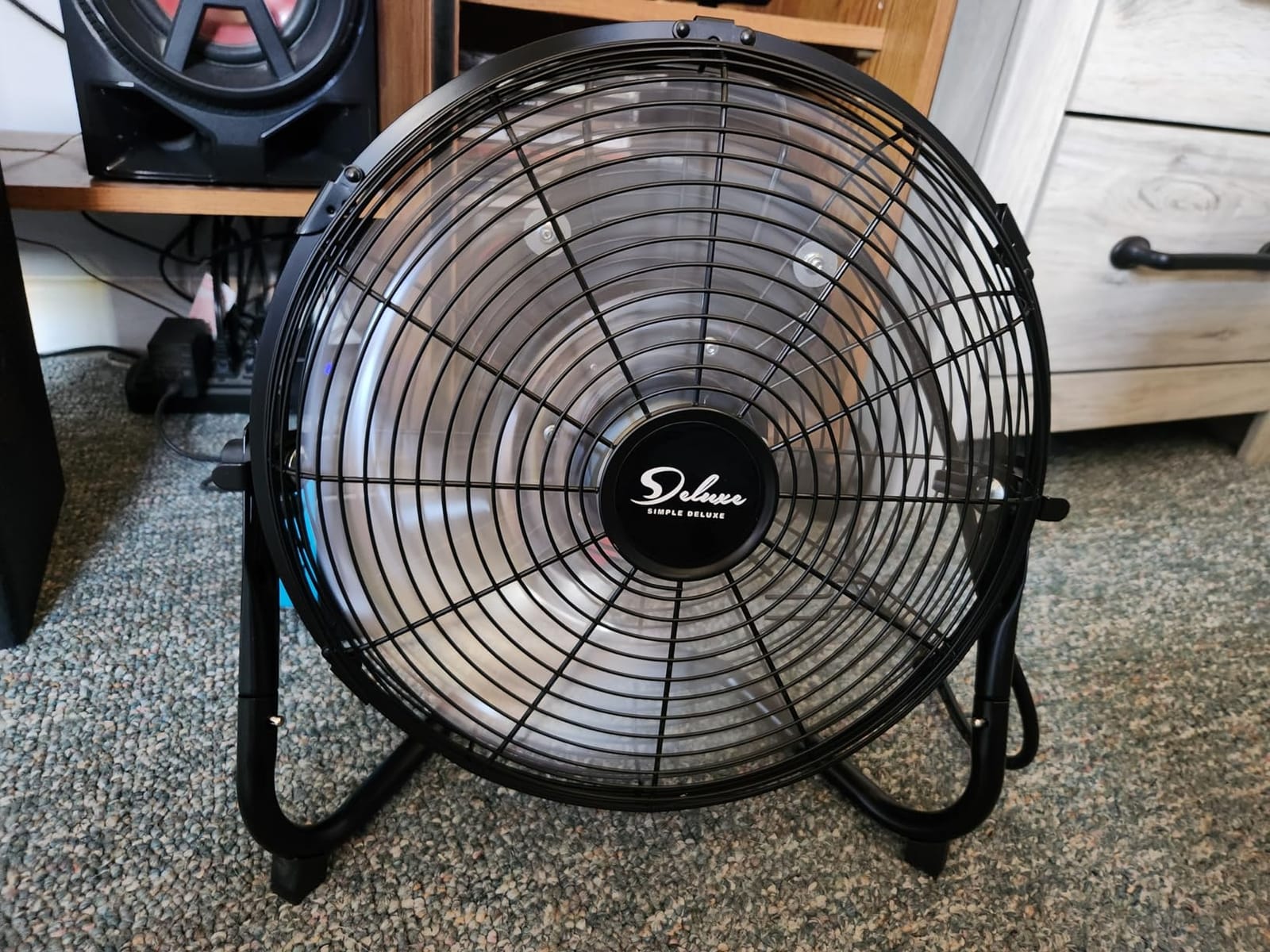 Simple Deluxe 18 Inch 3-Speed High Velocity Heavy Duty Metal Industrial Floor Fans, Black customer photo 2